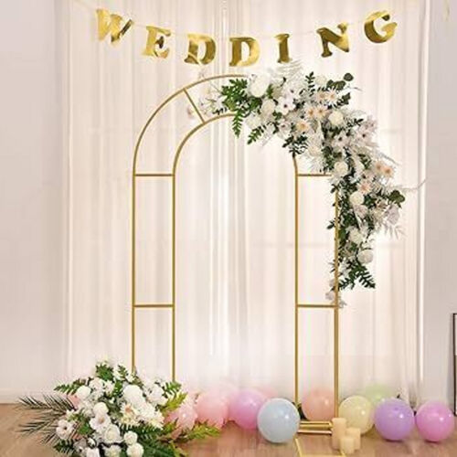 Double Arch Backdrop Stand (Gold, 7.2FT×4FT)