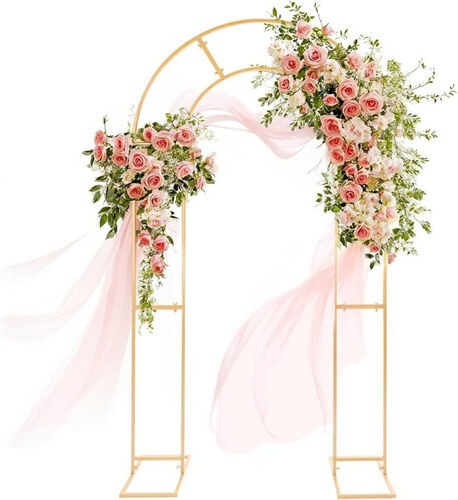 Double Arch Backdrop Stand (Gold, 7.2FT×4FT)