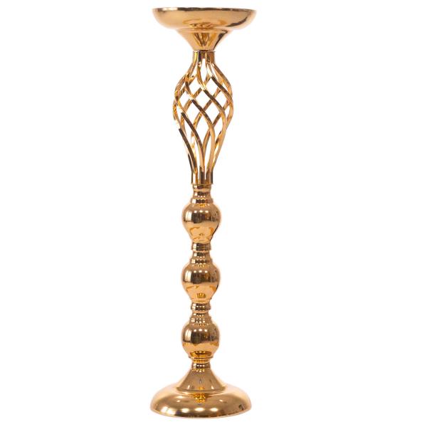 Twisted Aluminum Centerpiece 24.5" Gold