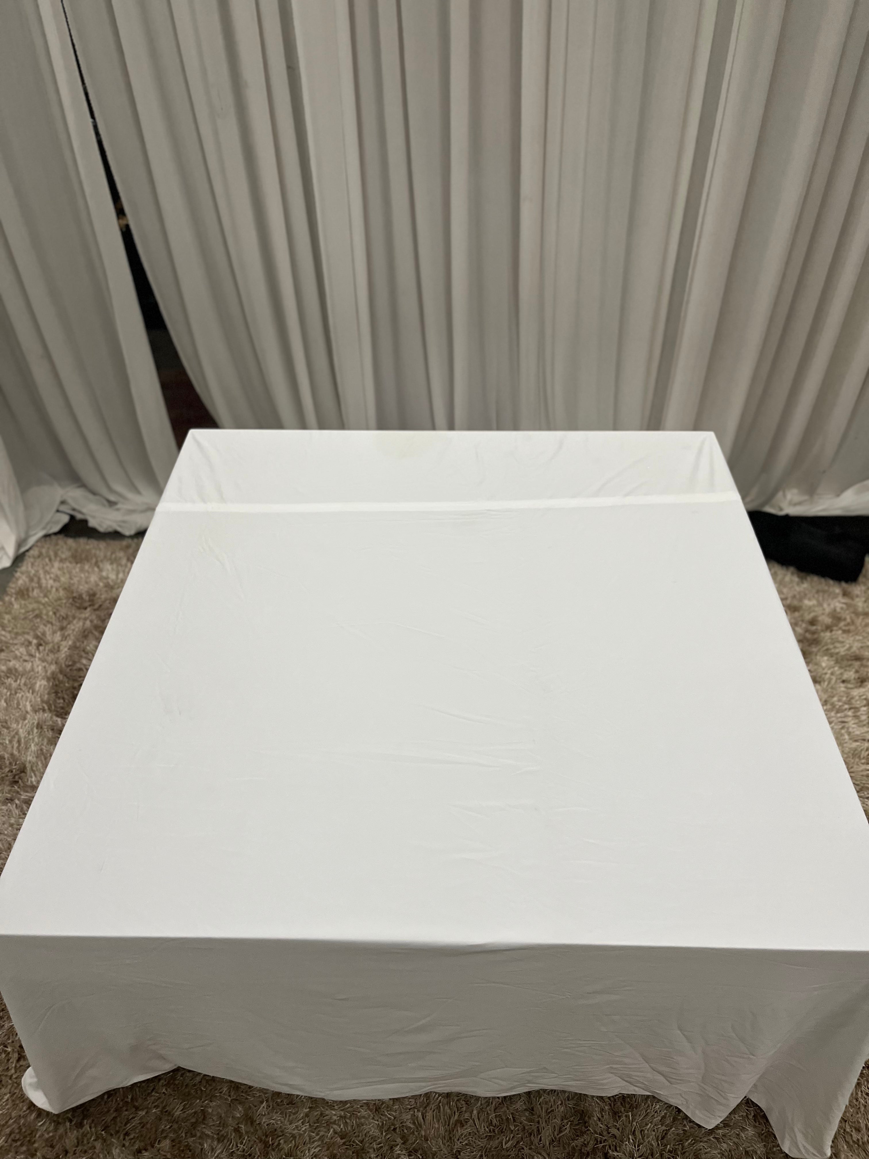 White stage cover