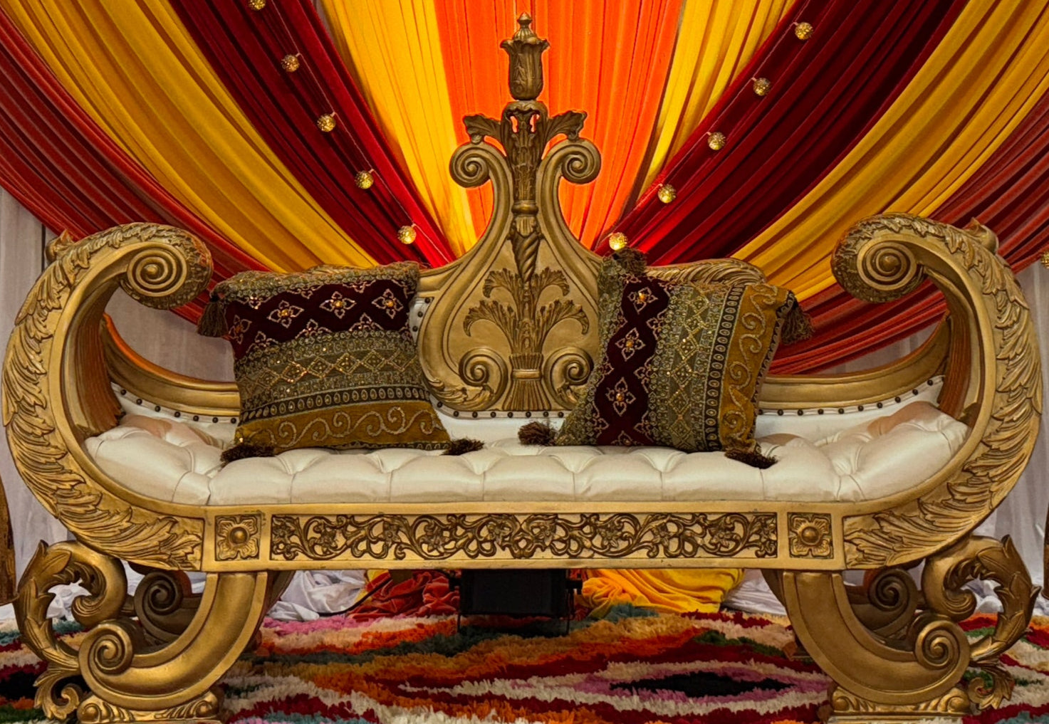 Gold and White Royal Sofa