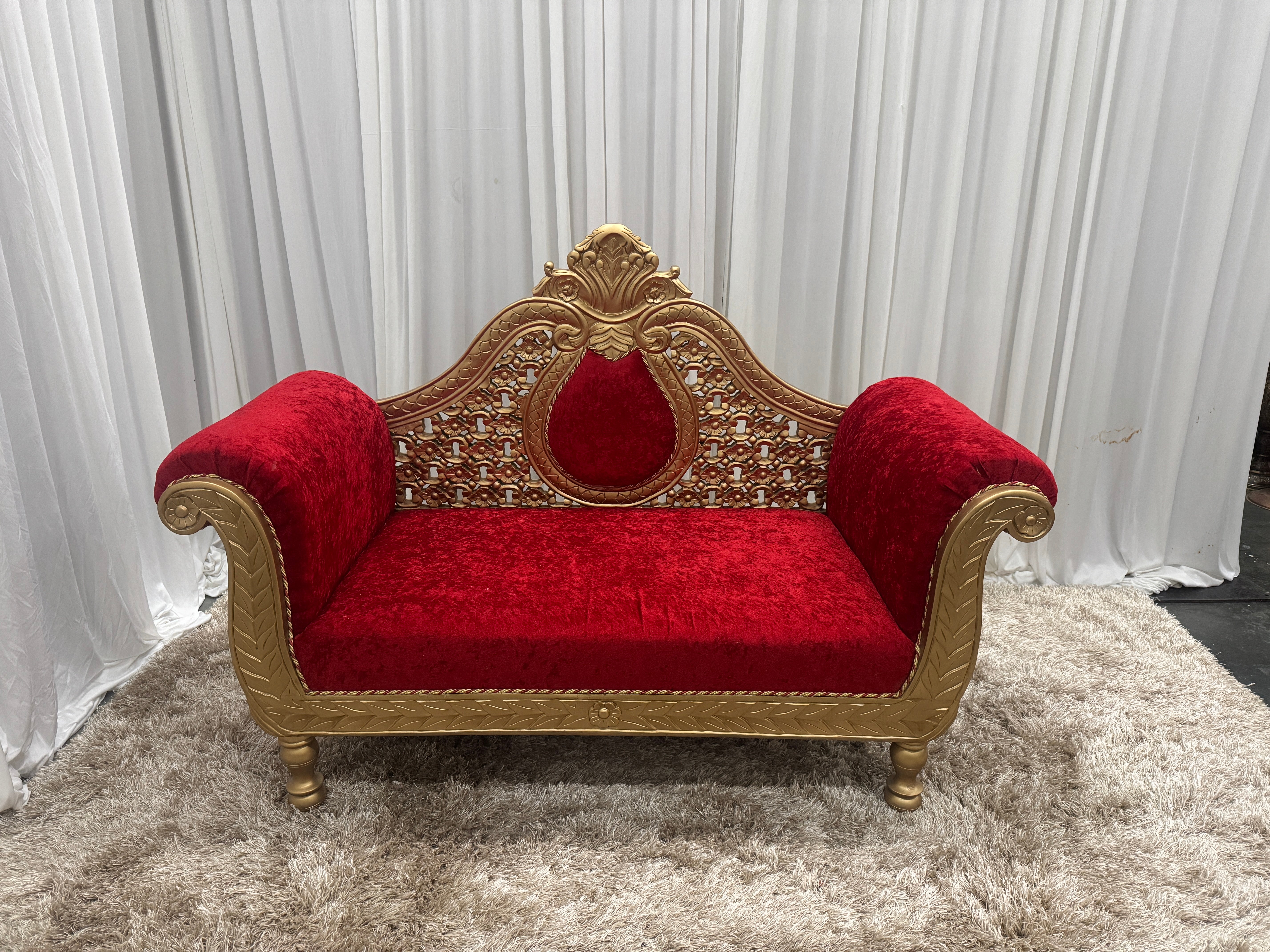 Red and Gold Couch