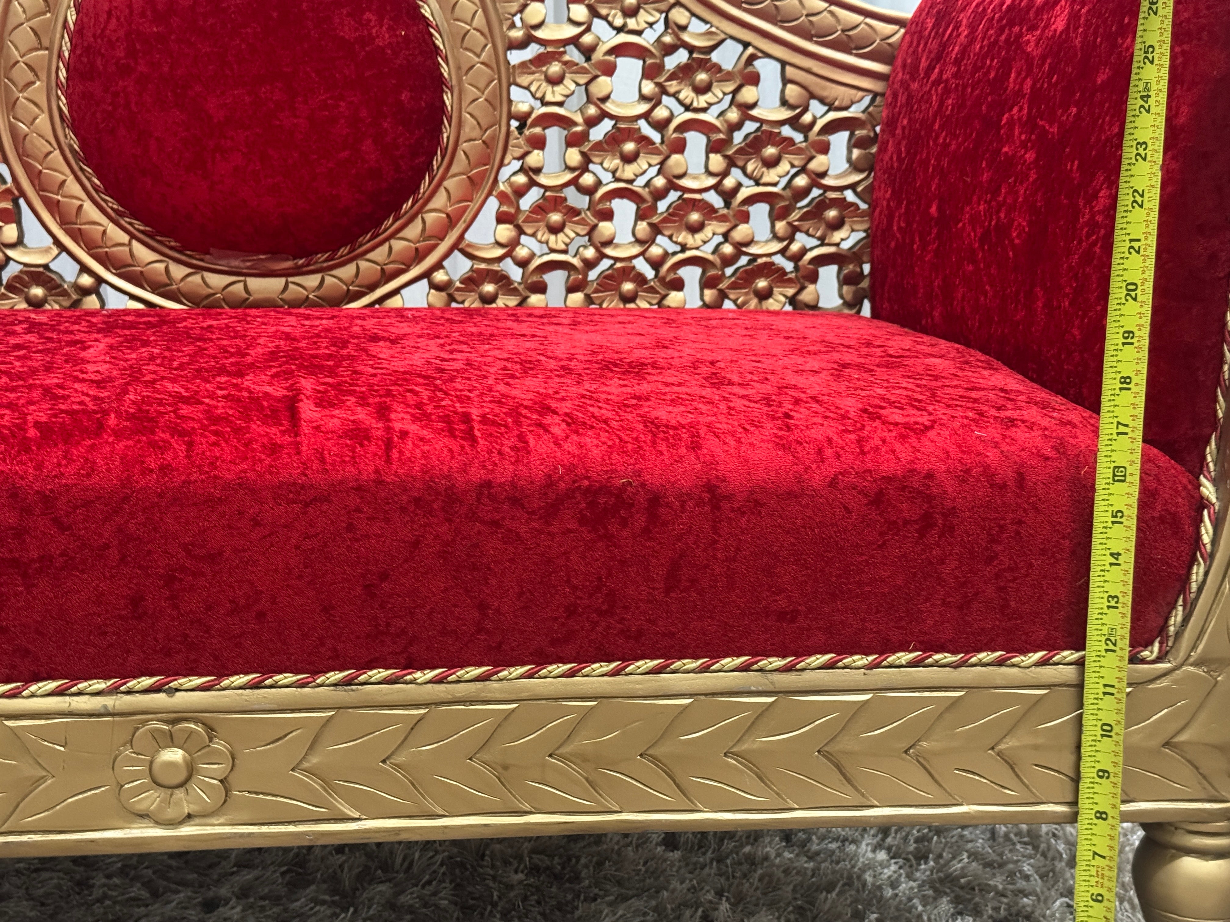 Red and Gold Couch