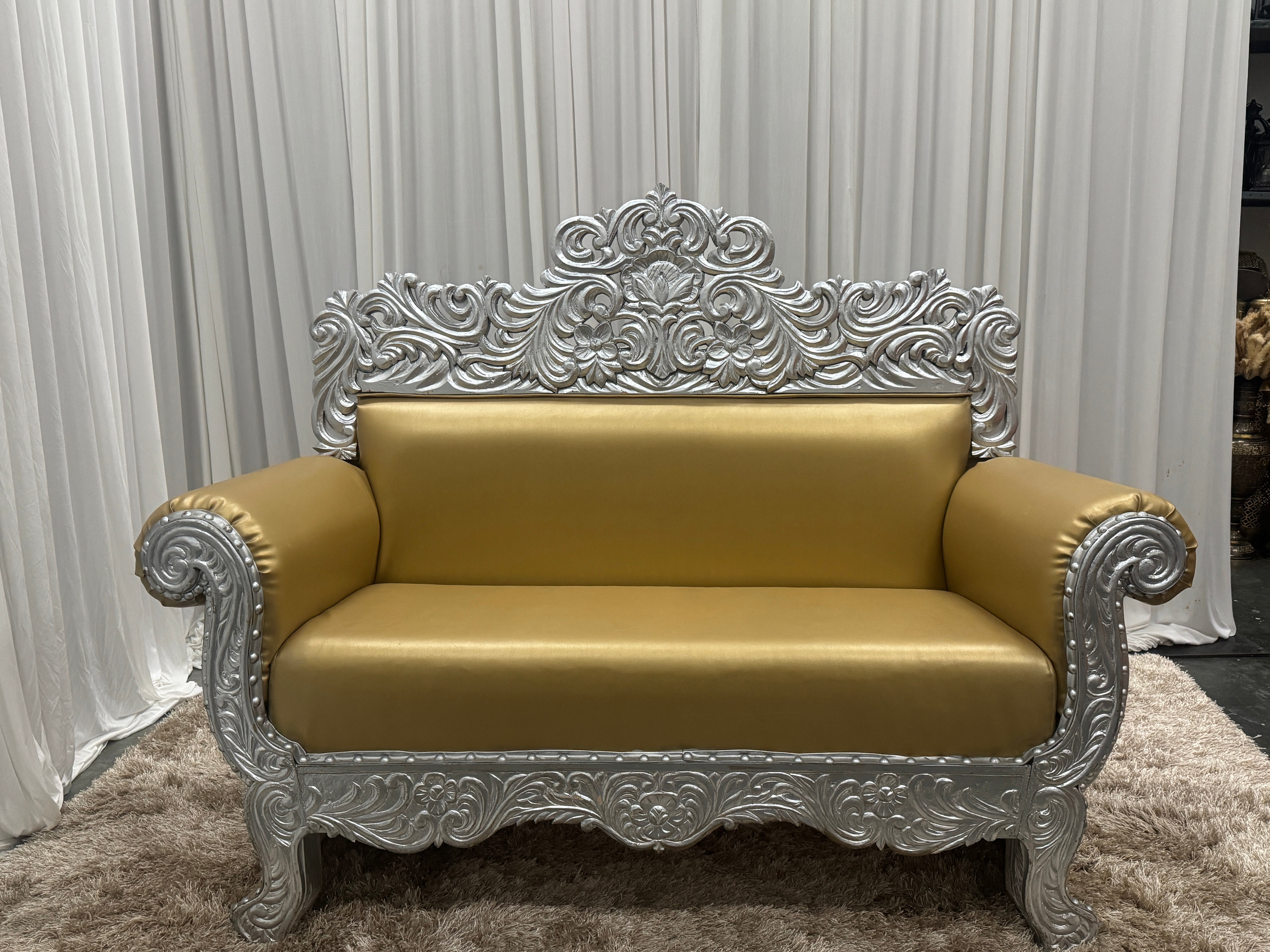 Gold and Silver Sofa