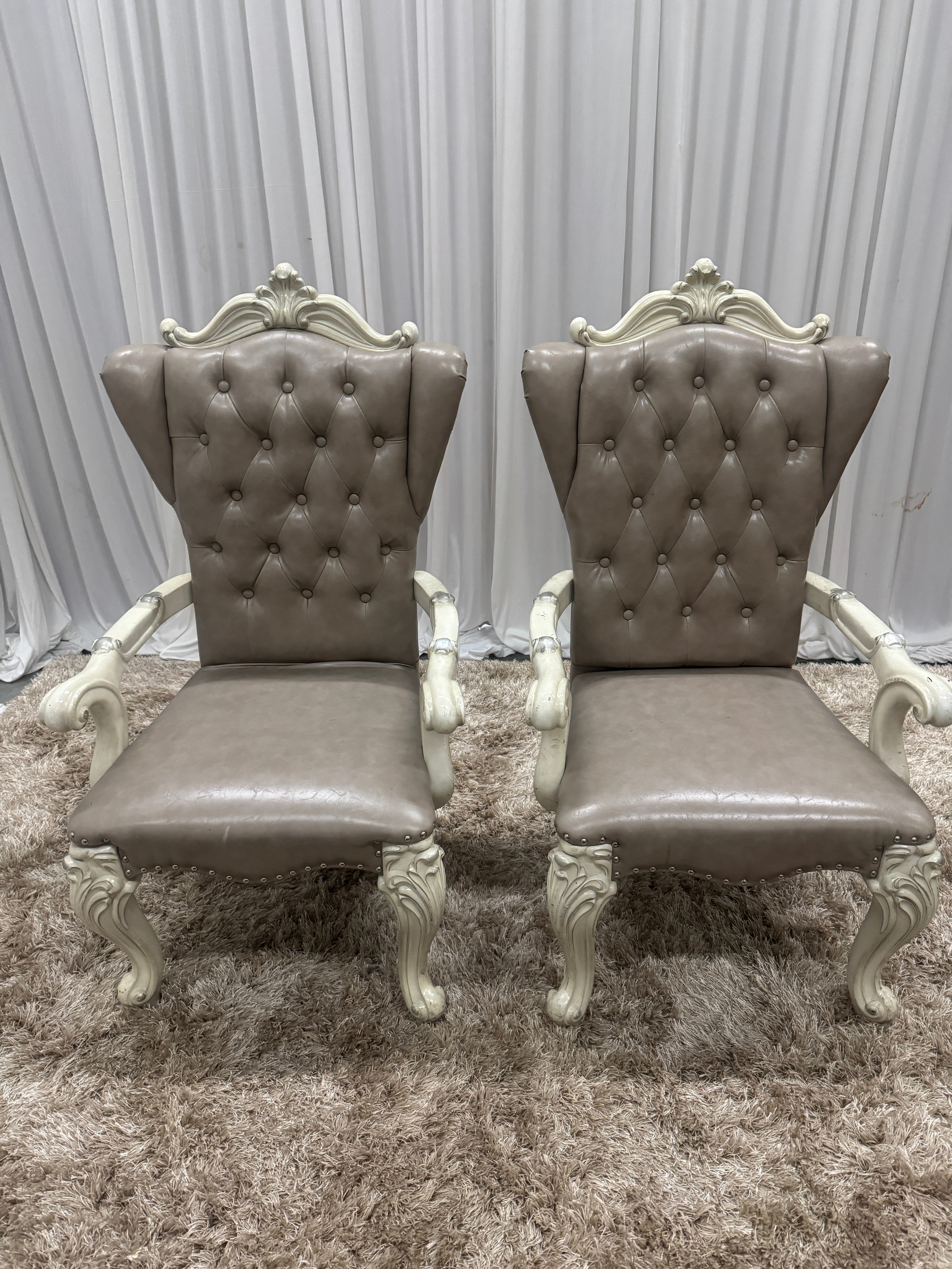 Gray and white Set of 2