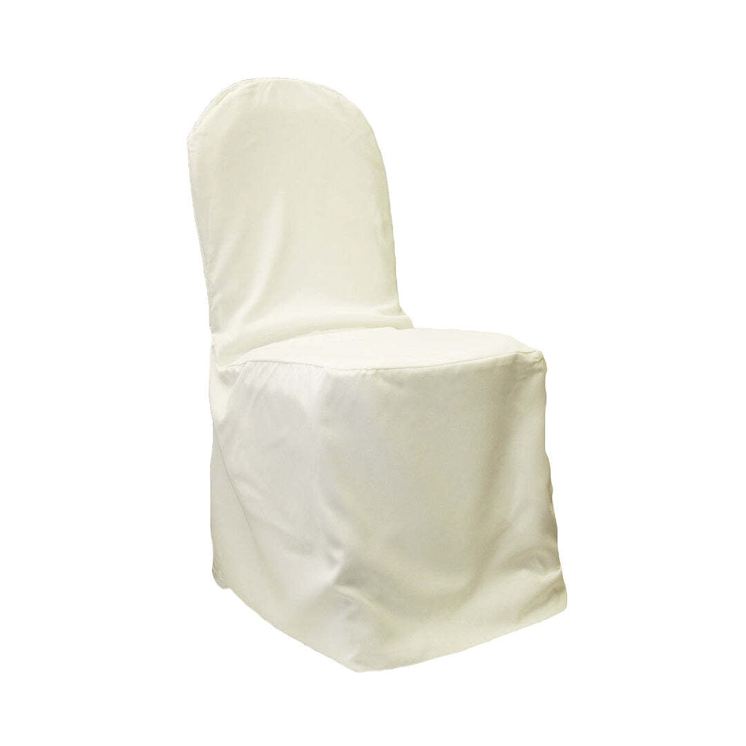 Polyester Banquet Chair Covers Ivory