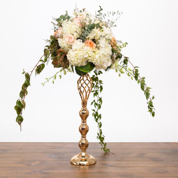 Twisted Aluminum Centerpiece 24.5" Gold