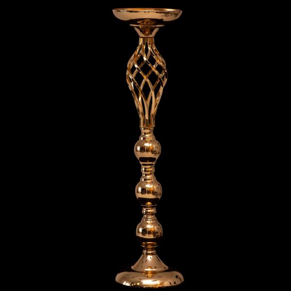 Twisted Aluminum Centerpiece 24.5" Gold