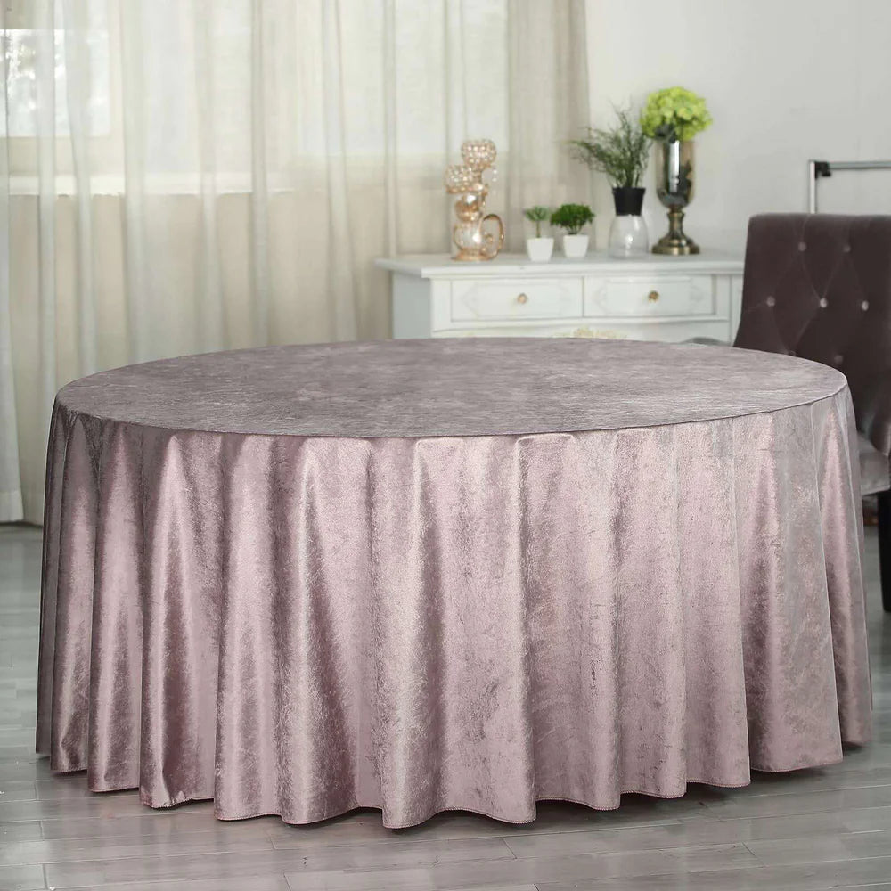 Muave Premium velvet round covers 120"