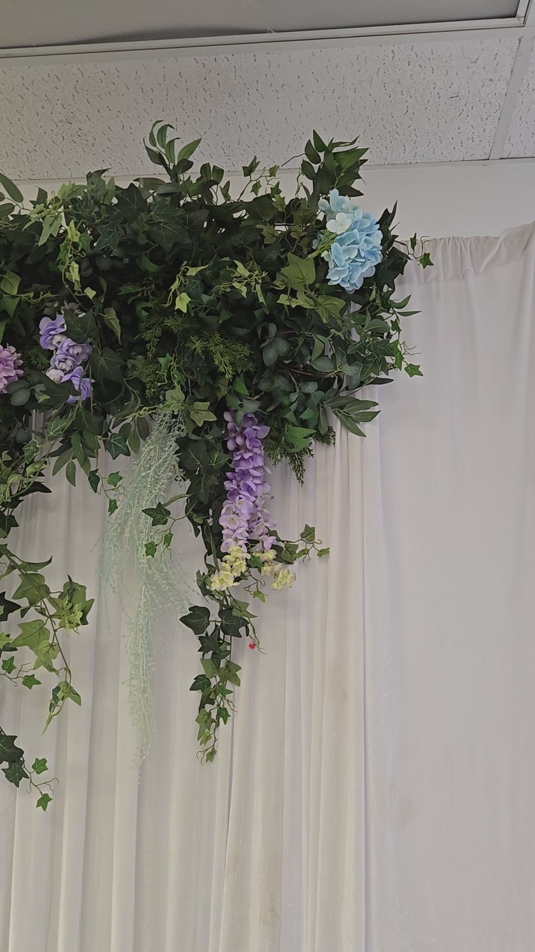 Load video: Purple and Greenery Floral runner