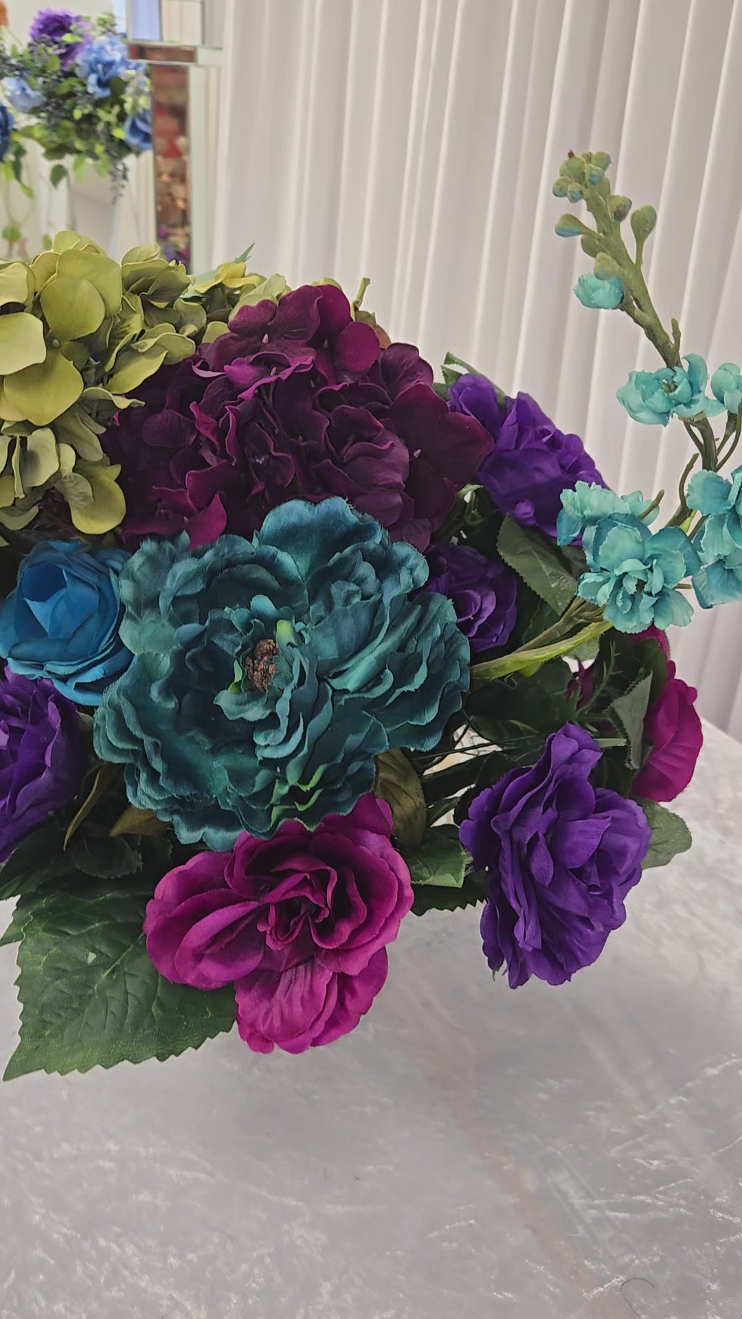 Load video: Purple Green and Blue Center piece