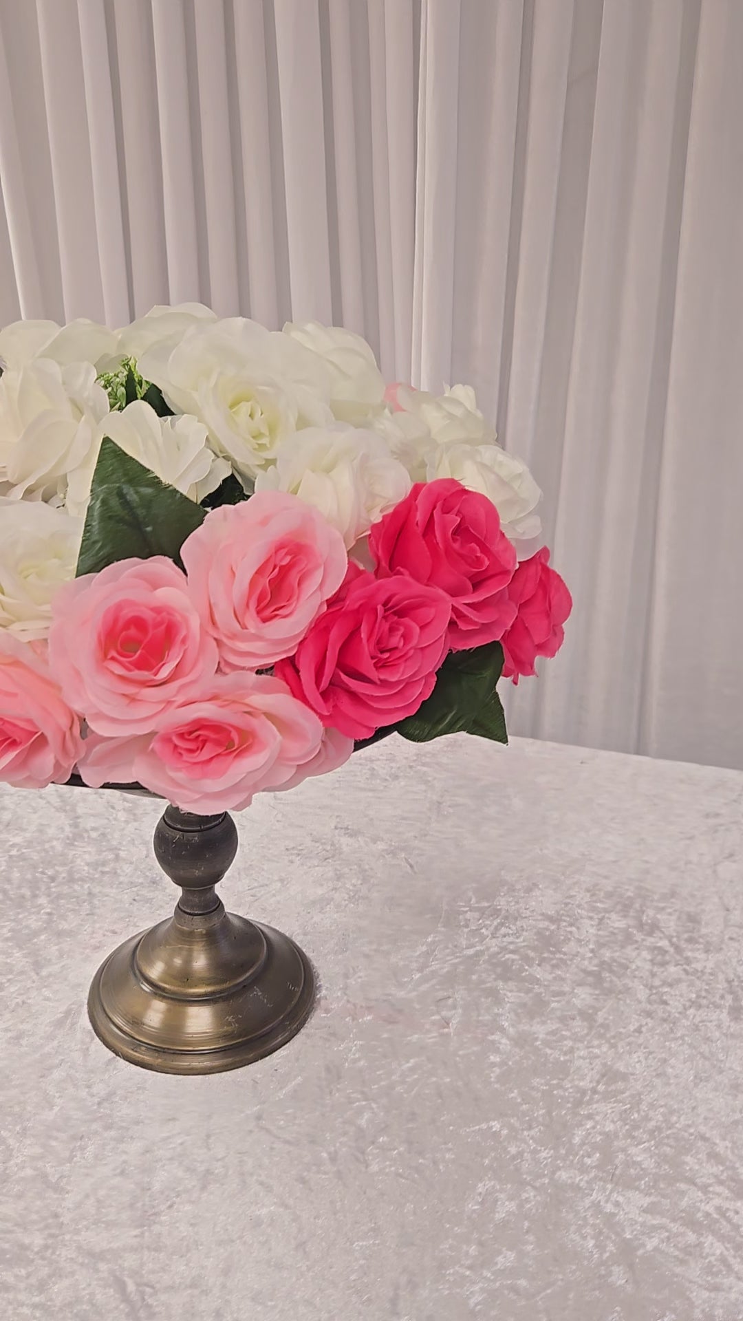 Load video: Pink and White Center piece