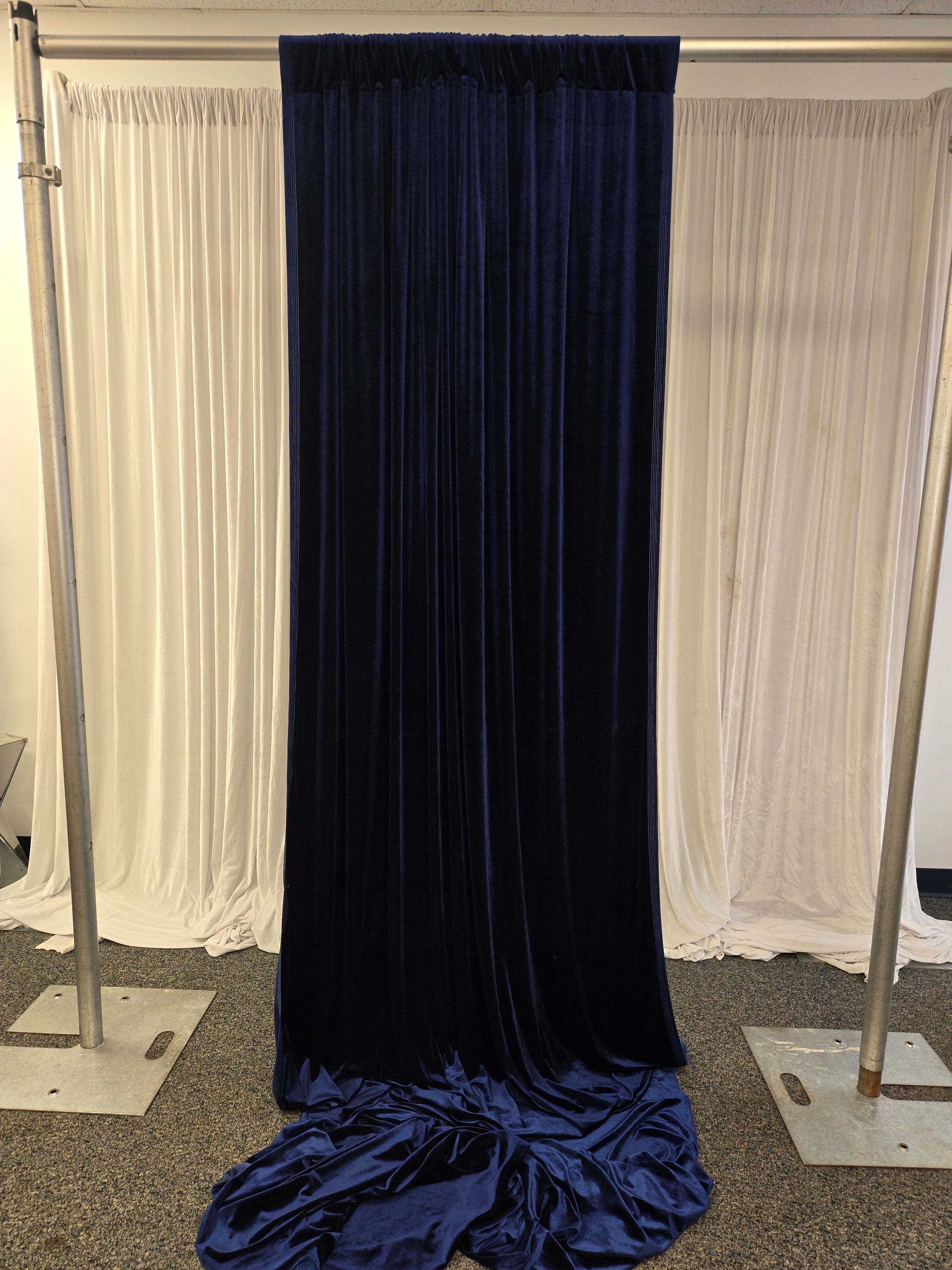 Royal Blue Velvet 14 ft Drapes