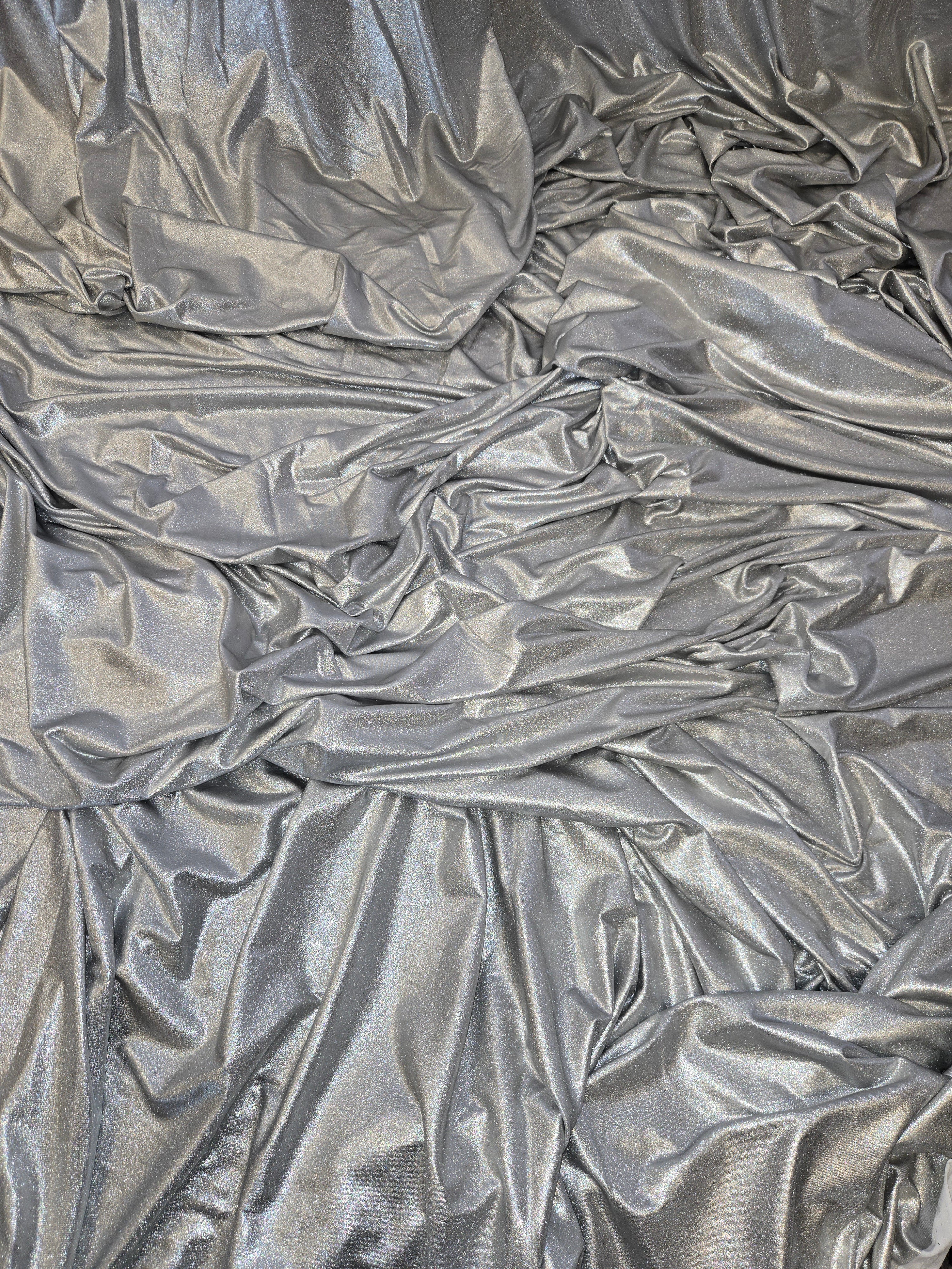 Silver Metallic Drapes