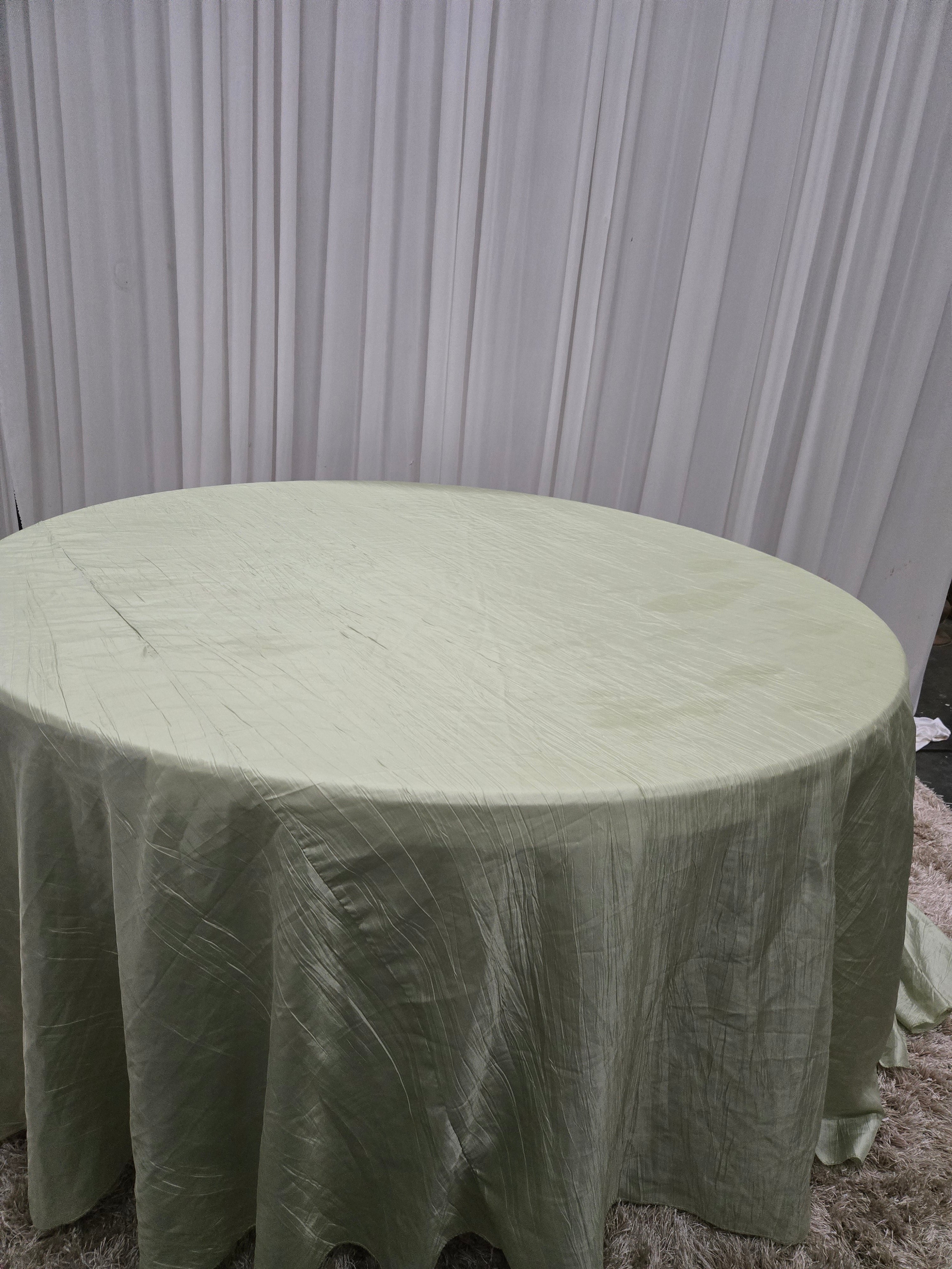 Mint Green Crape Table Cover 120"
