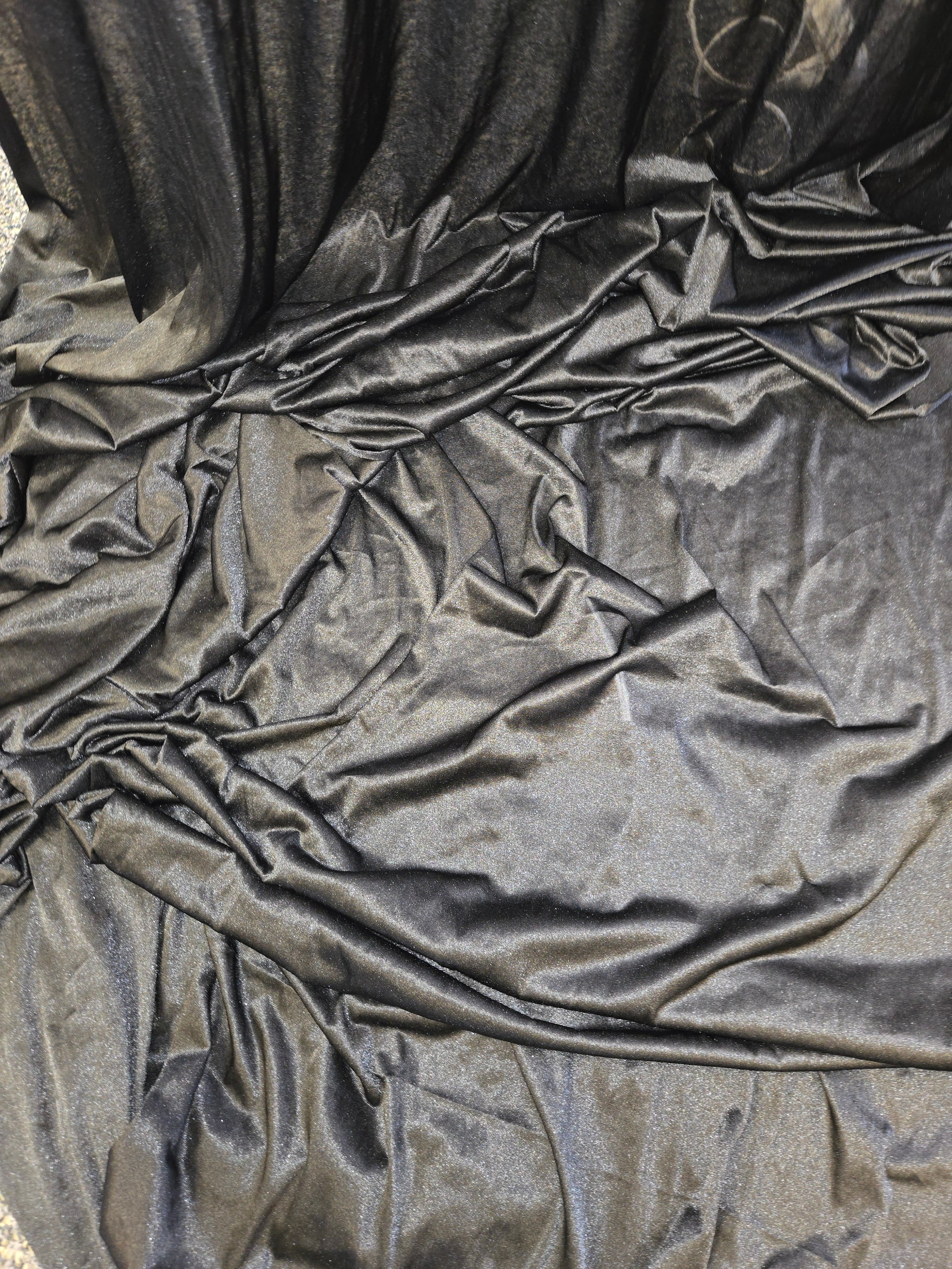 Black Sheer Drapes 14 ft