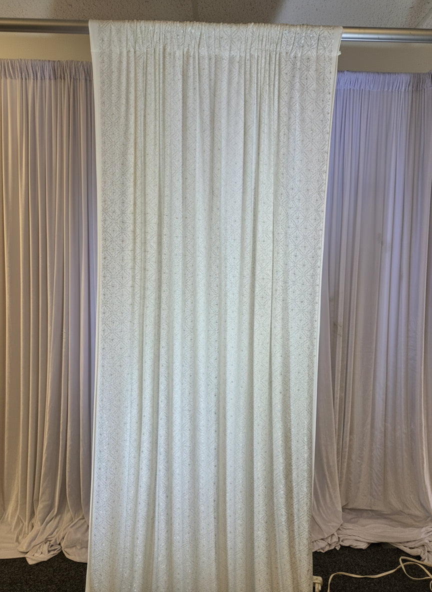 Sequence White Drapes 14 ft