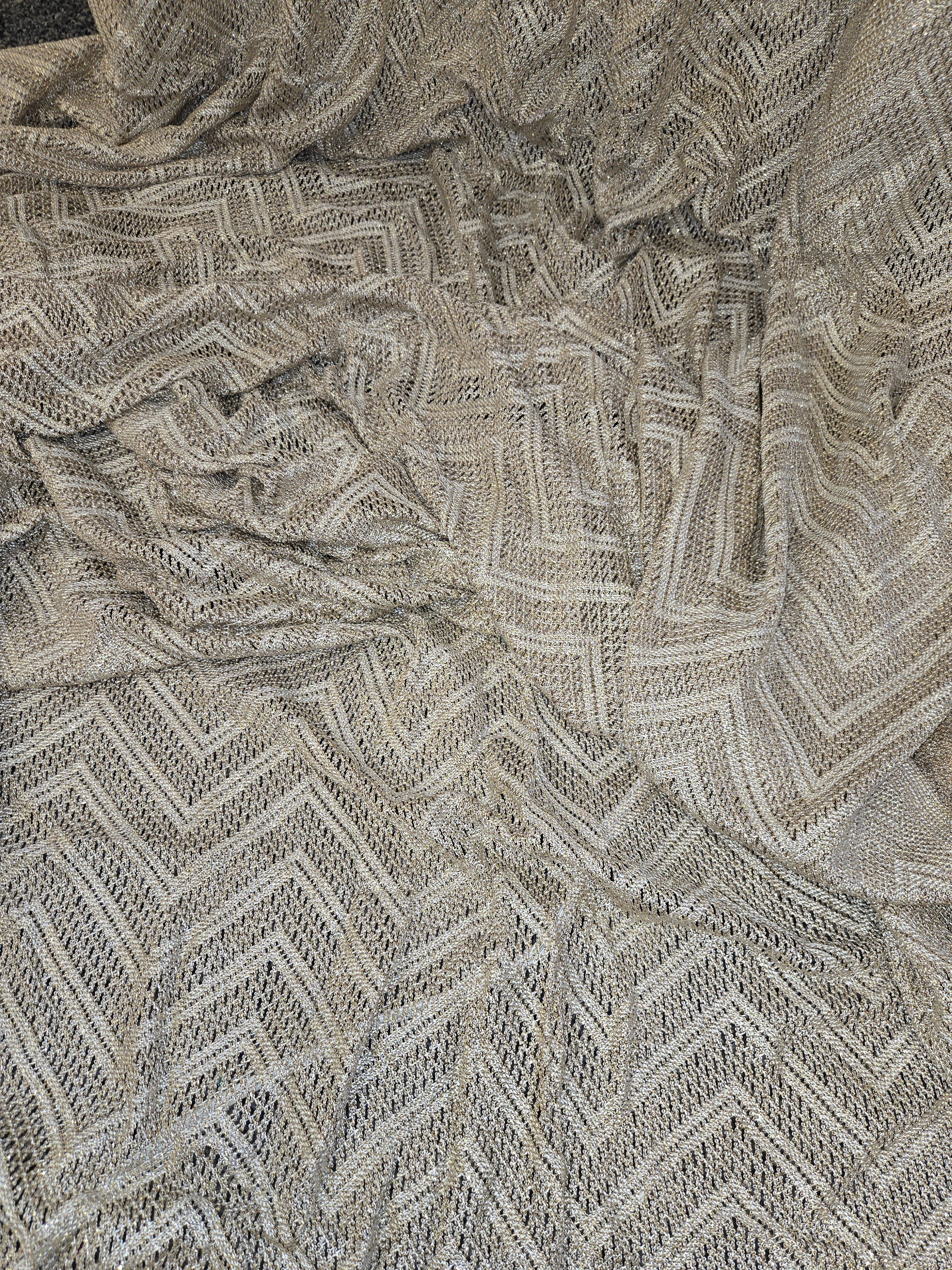 Light Brown Textured Drapes 14ft