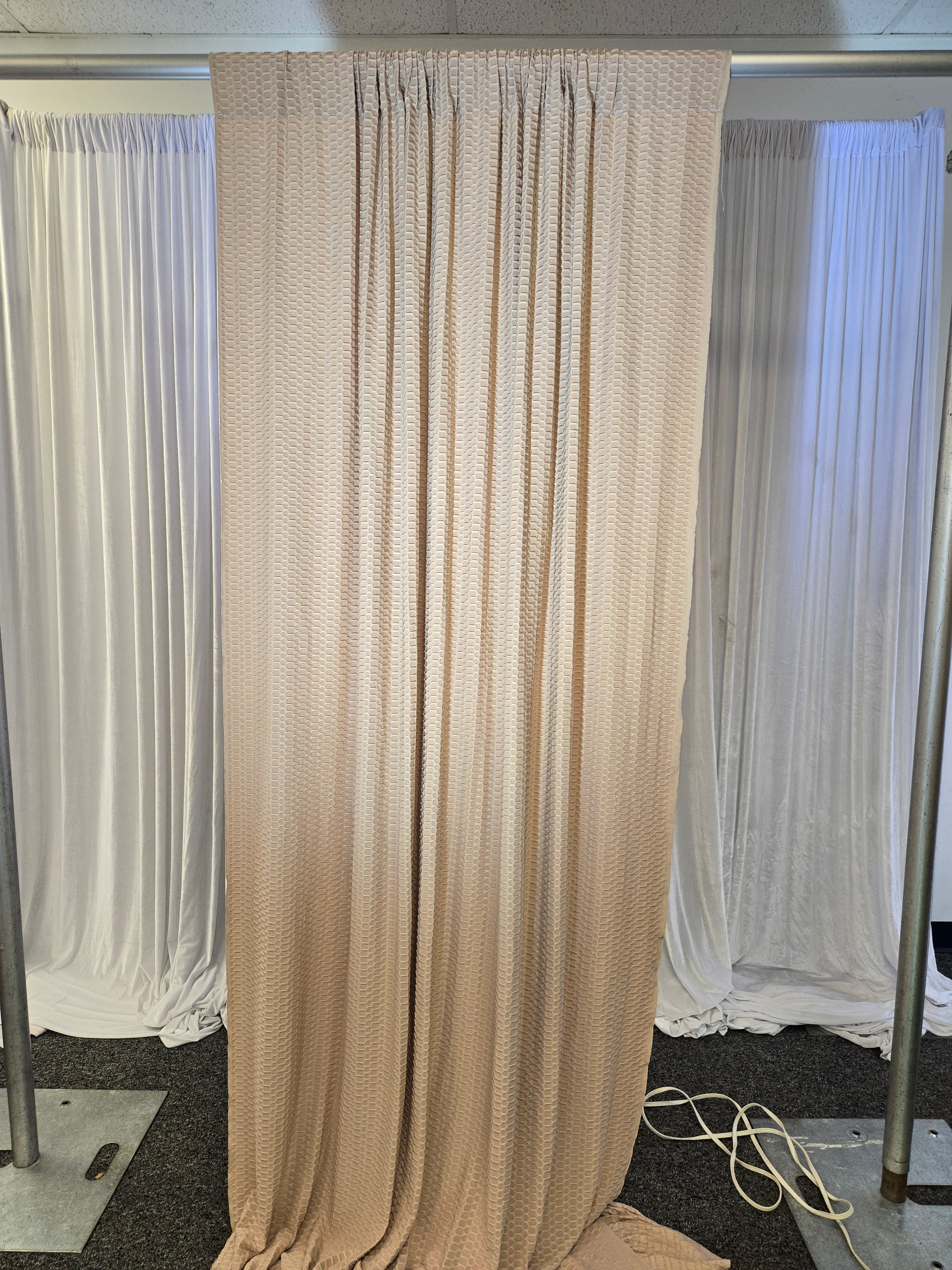 Beige Textured Drapes