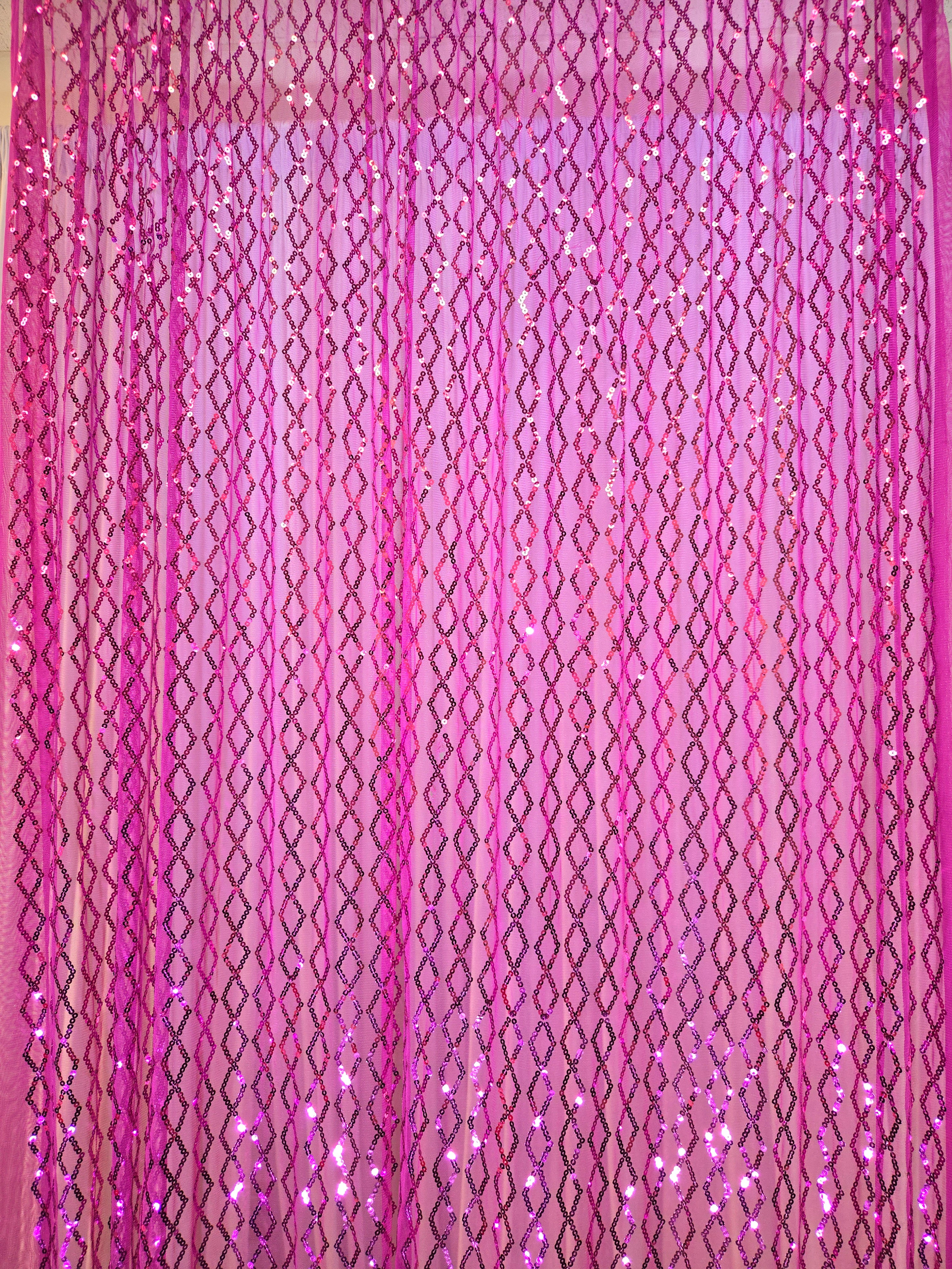 Purple Sequence Drapes 14ft