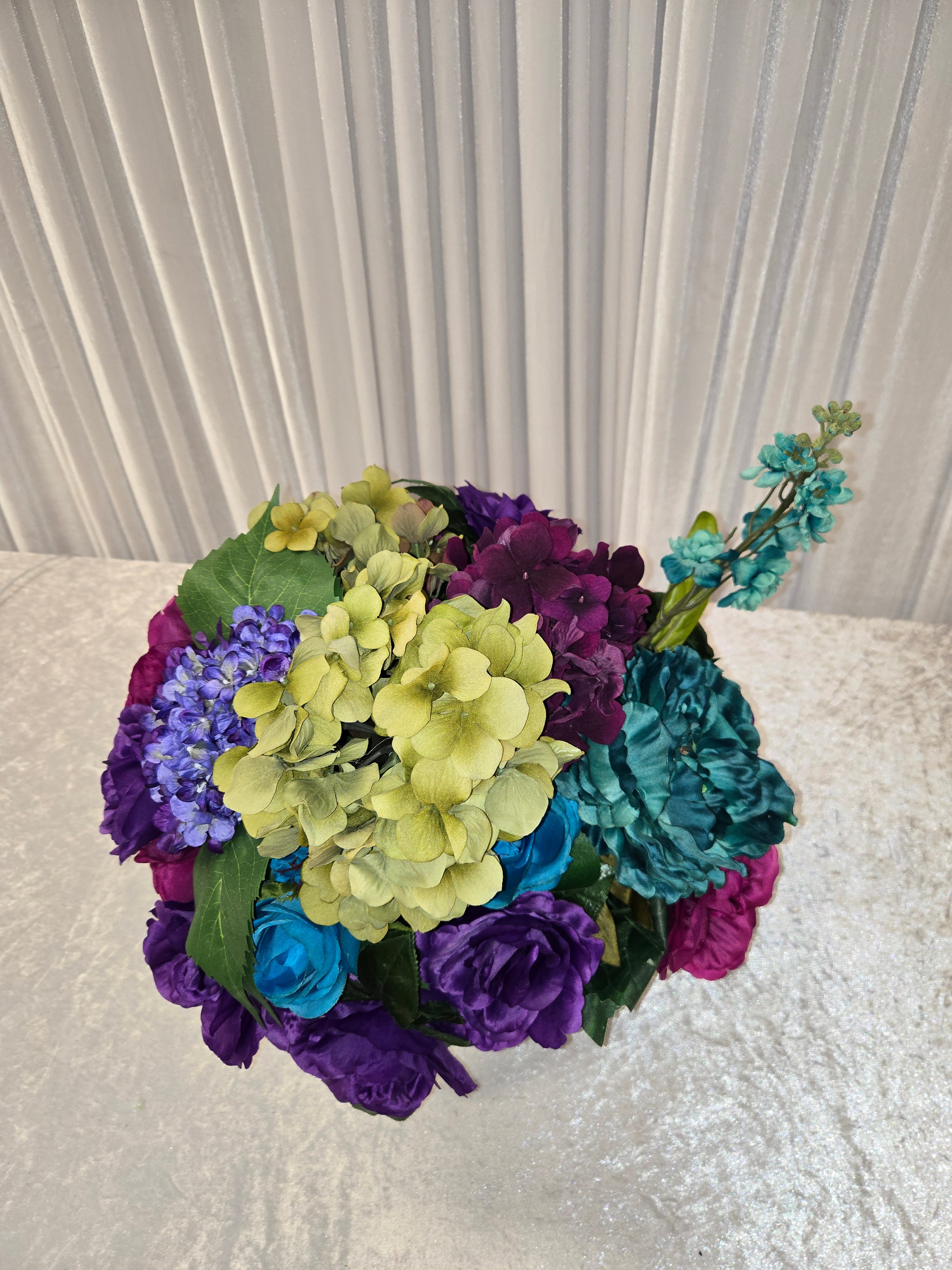 Purple Green and Blue Center piece