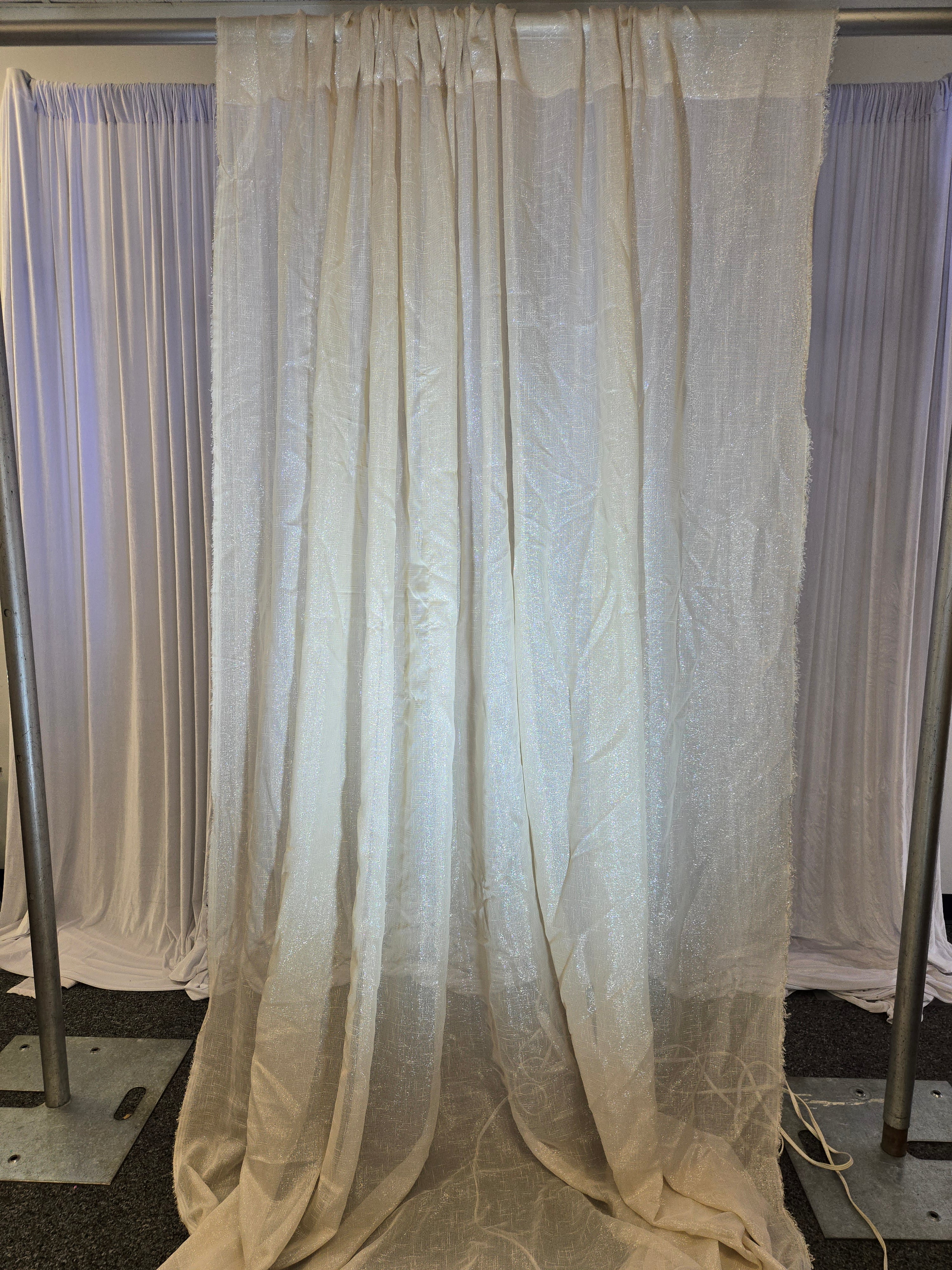 White orgenza Drapes 14ft