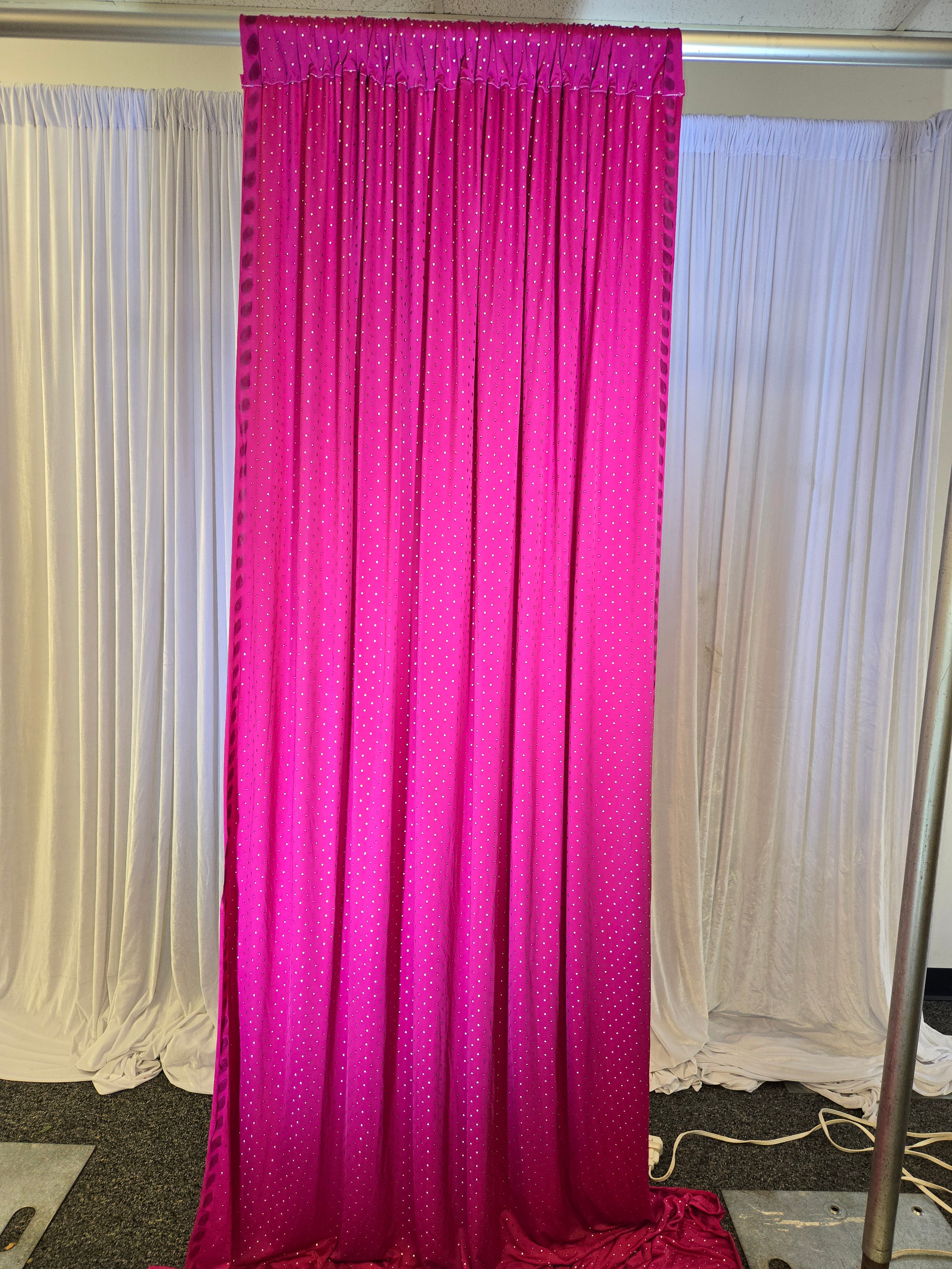 Pink and Silver Drapes 14ft
