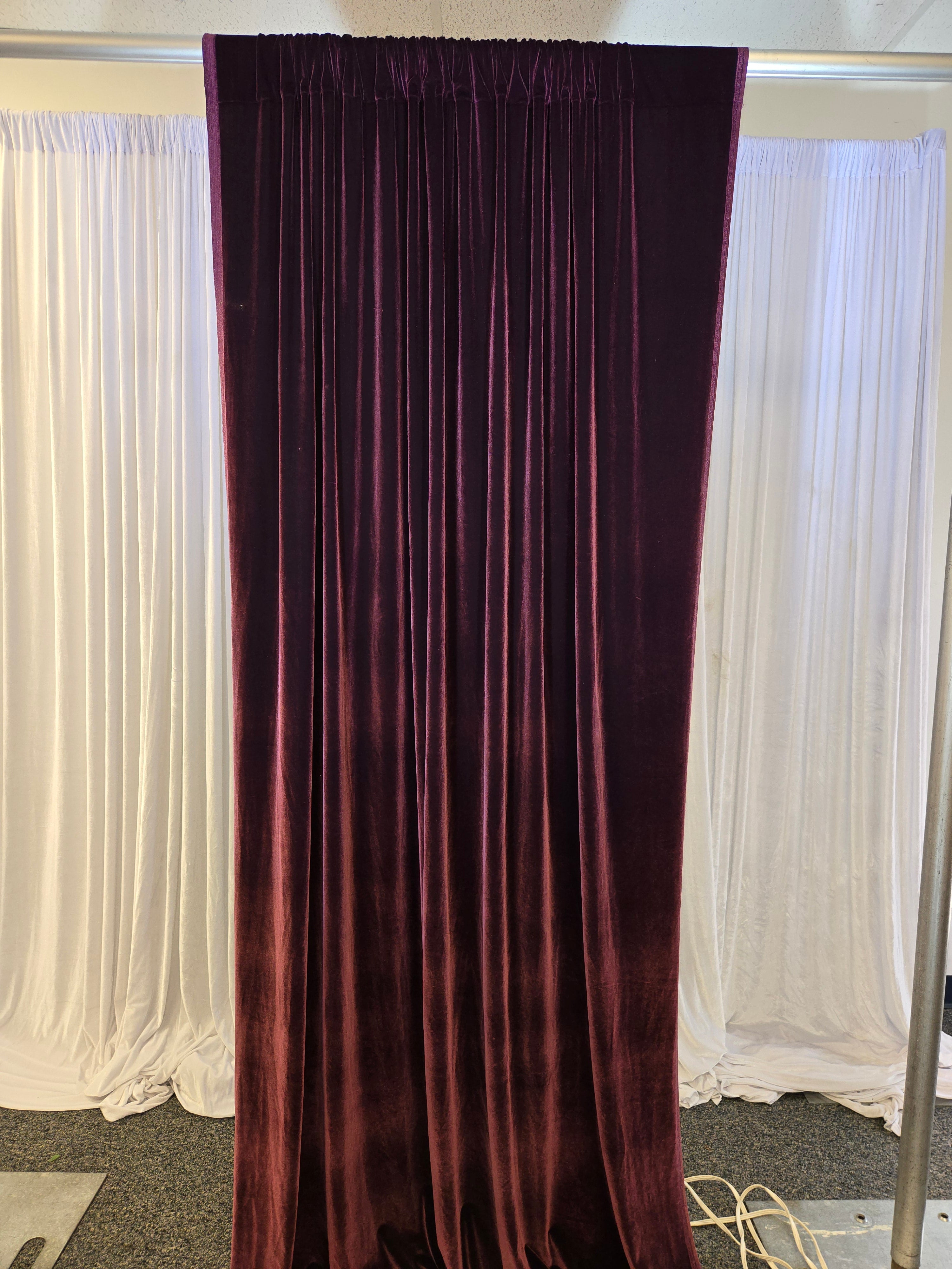 Wine Red Velvet Drapes