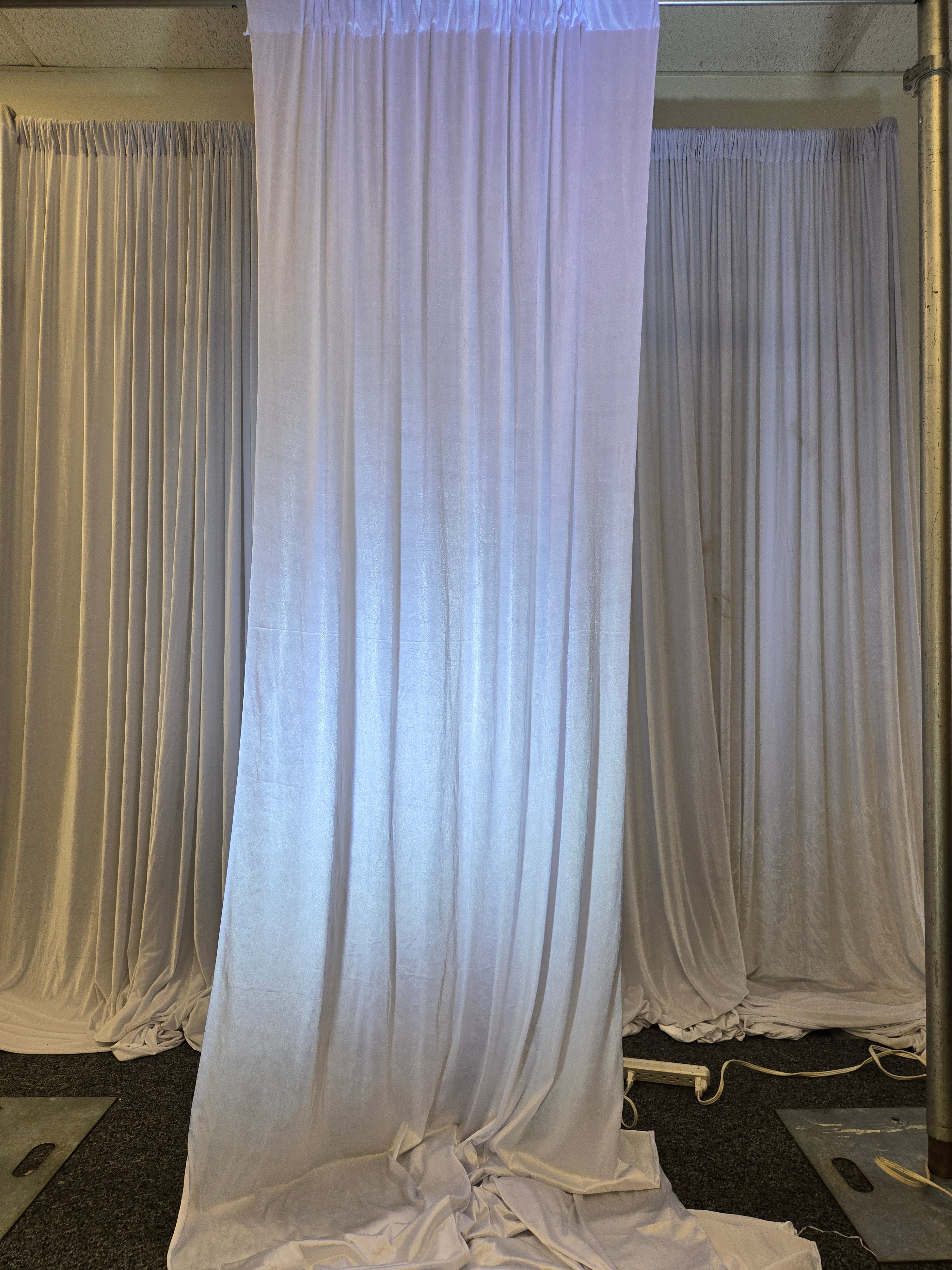 White orgenza Drapes 14ft