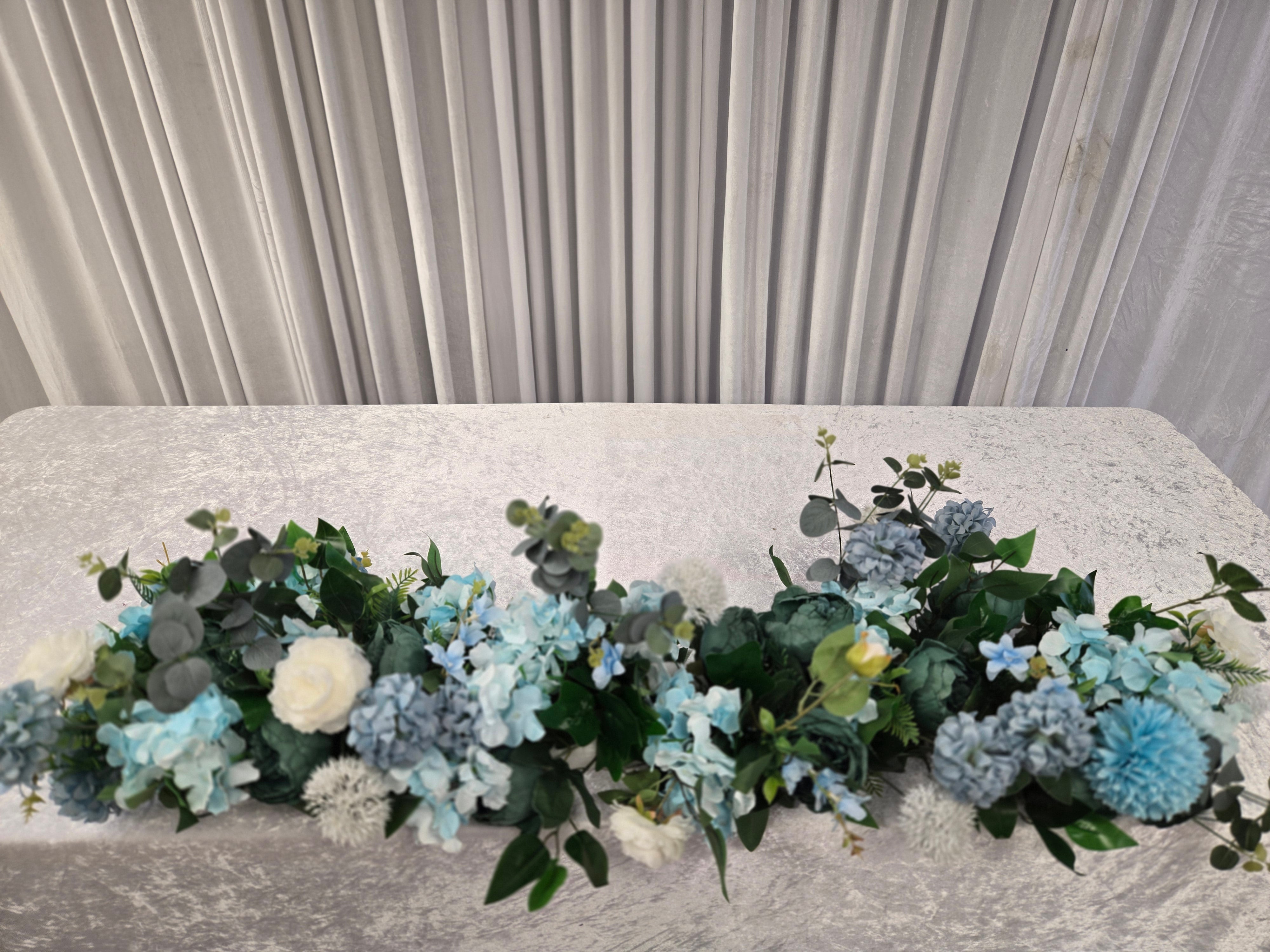 Blue Floral Runner