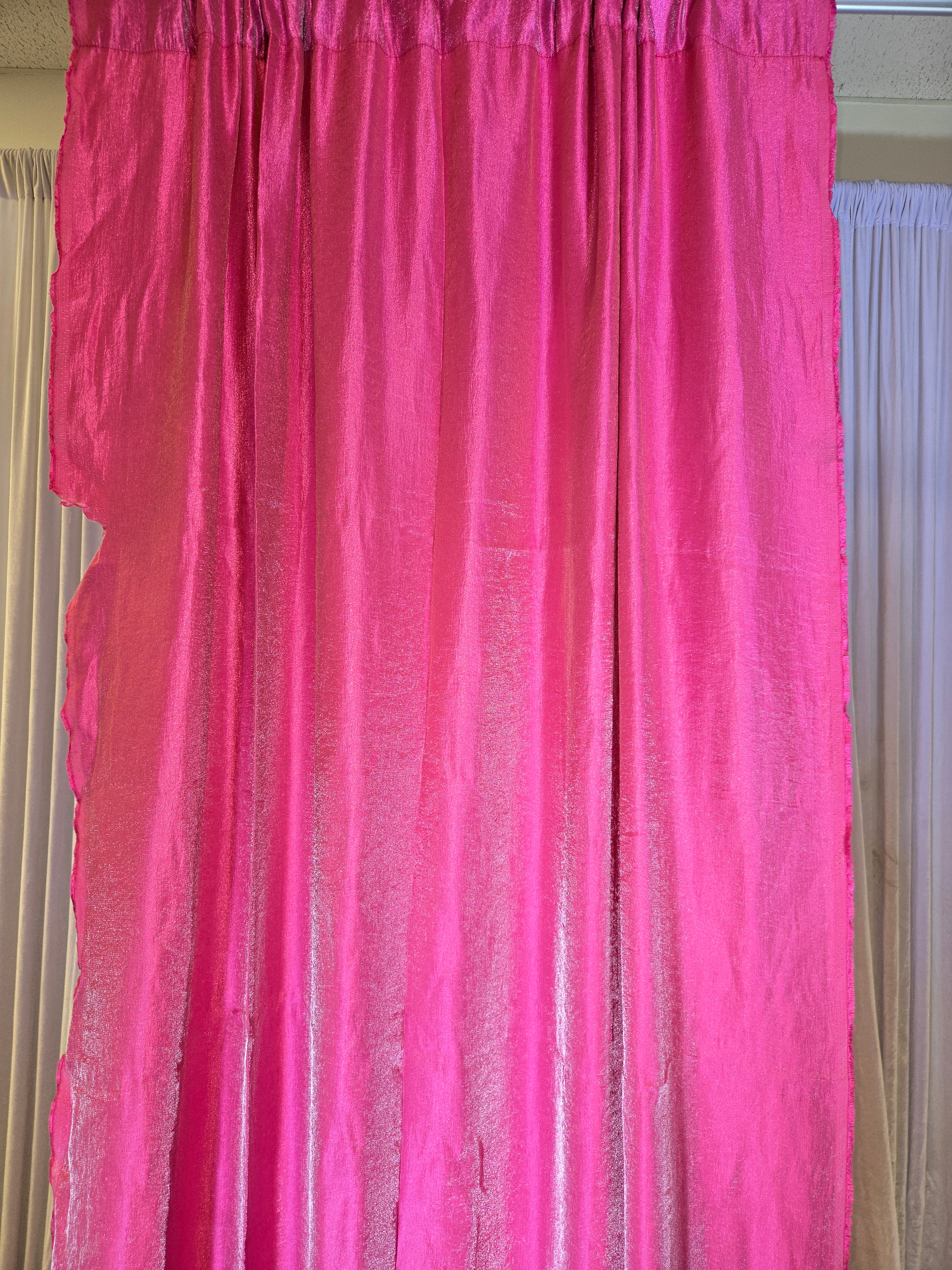 Pink Shiffon Drapes 14 ft