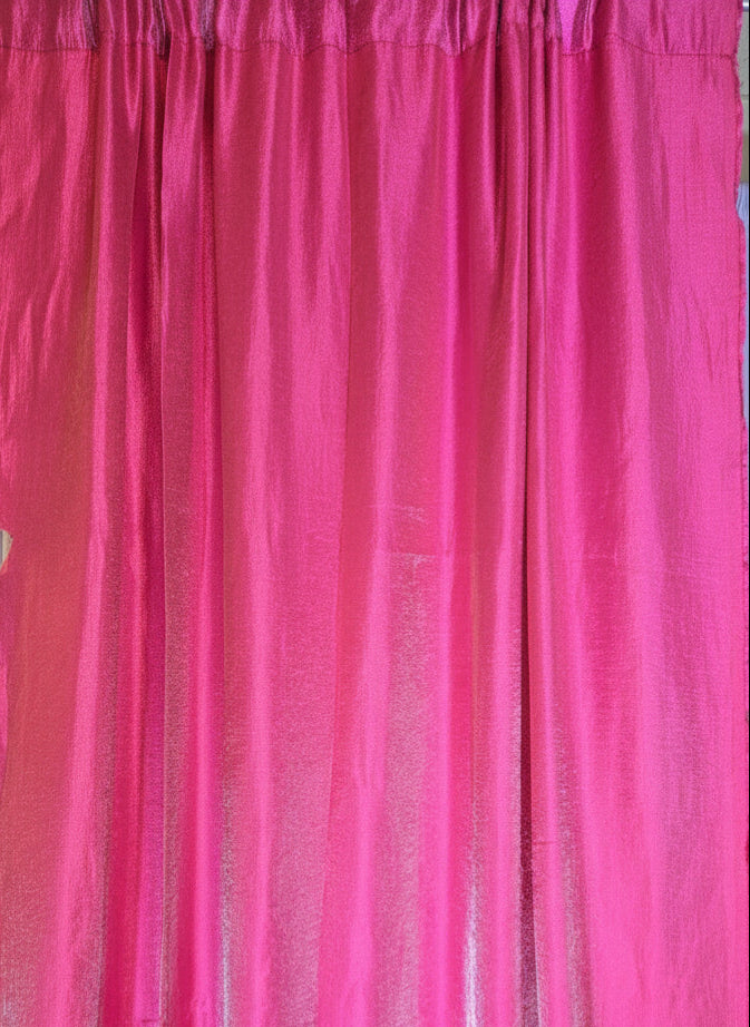 Chiffon Pink Drapes 14 ft
