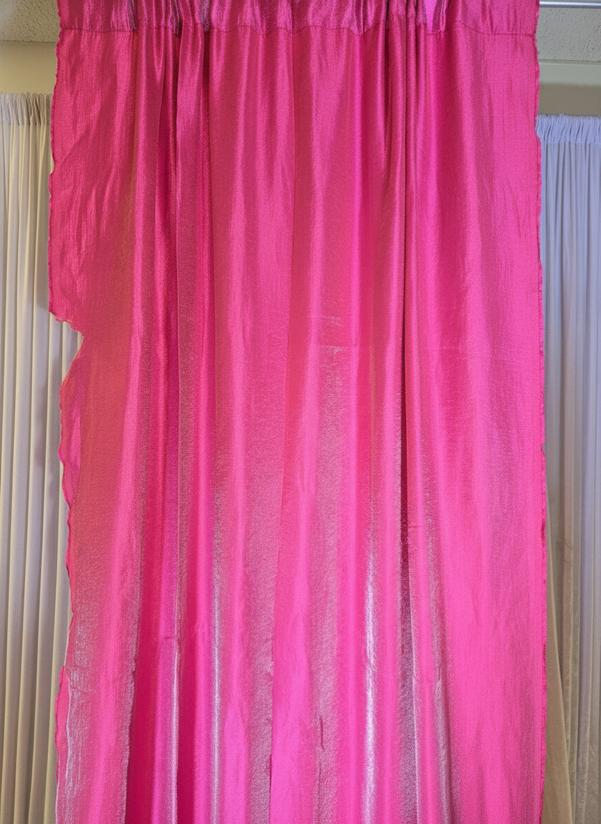 Chiffon Pink Drapes 14 ft