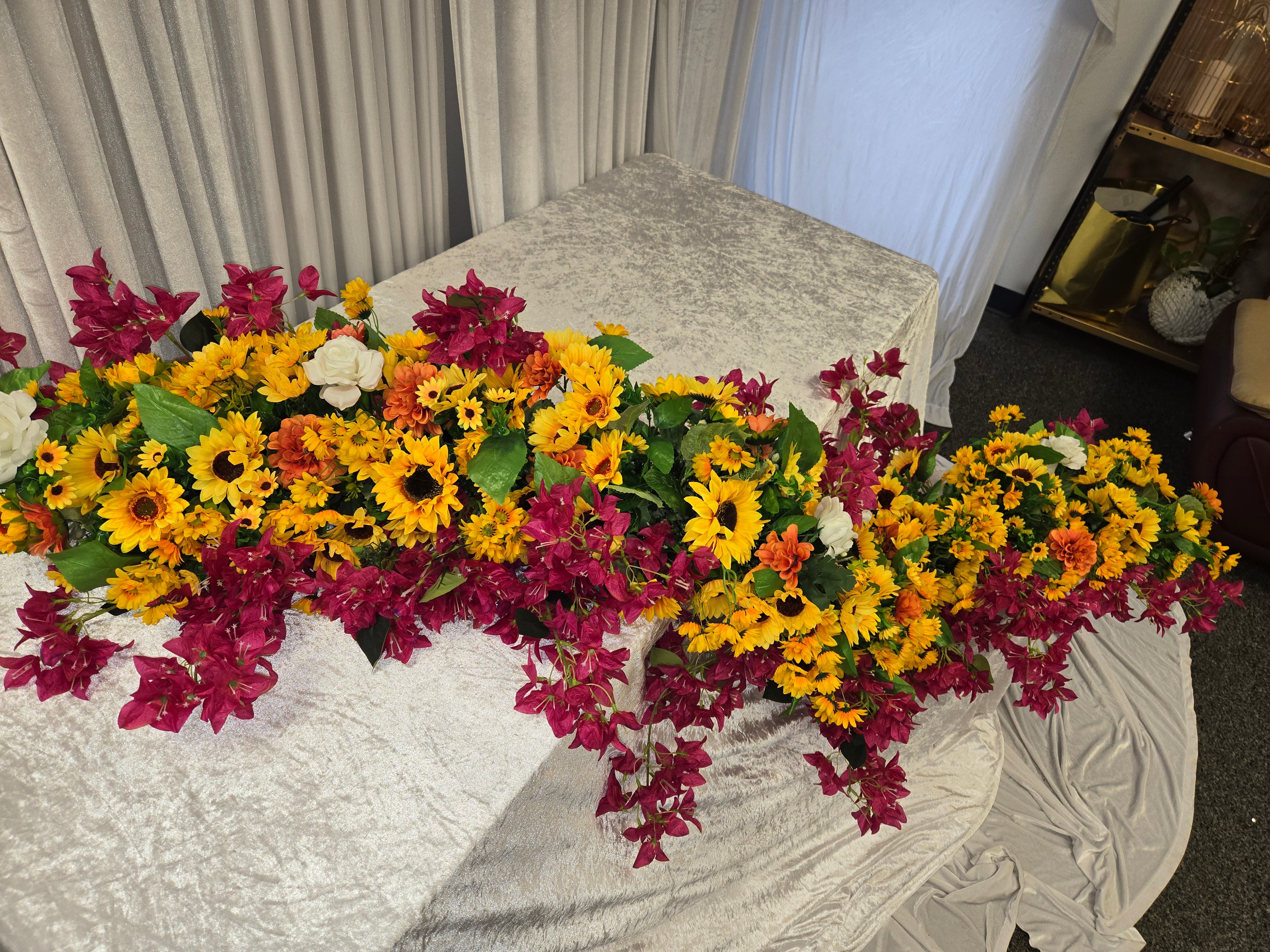Sunflower + Pink Floral Runner