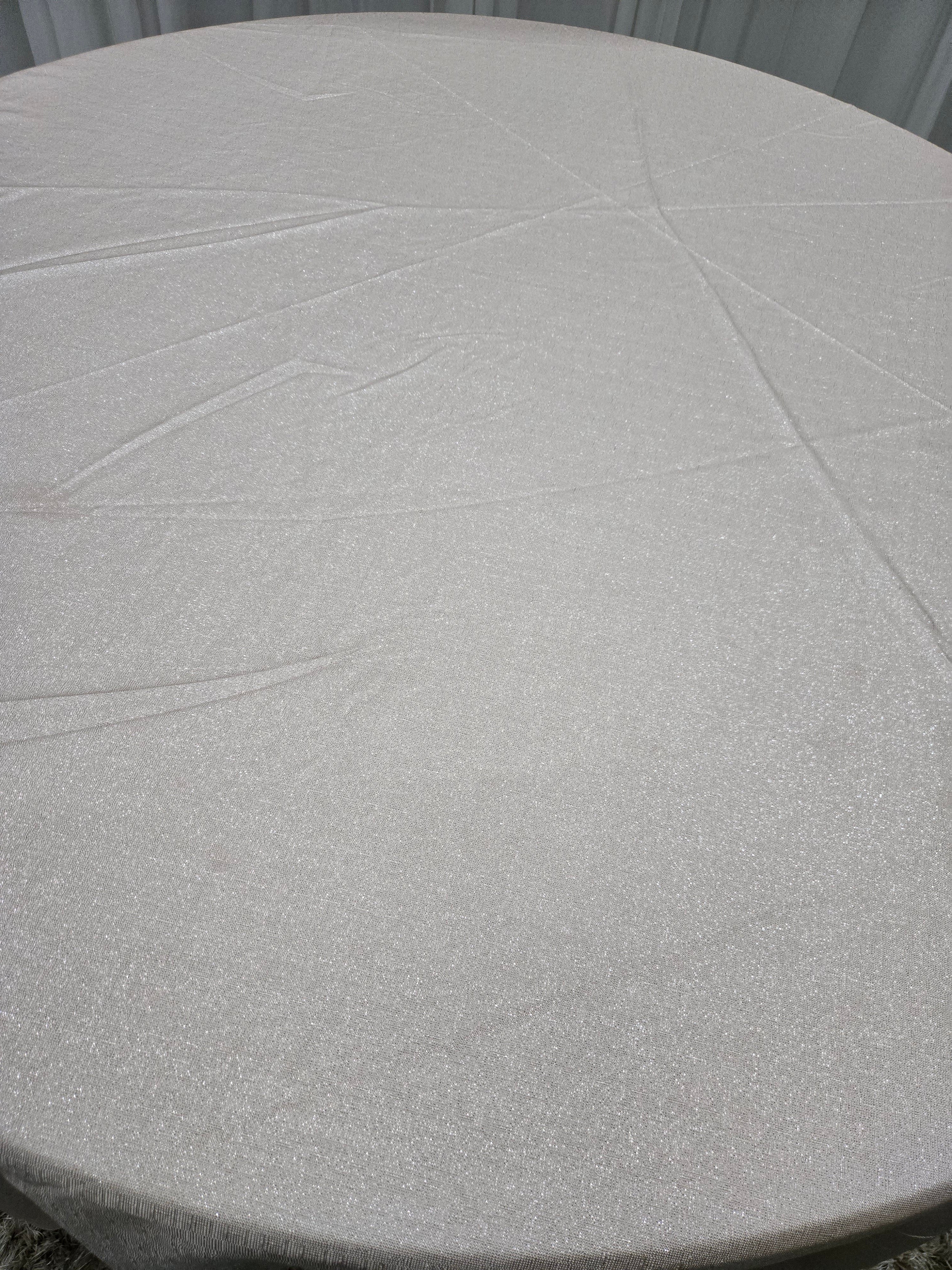Light Pink Shimmer Table Cover 120"