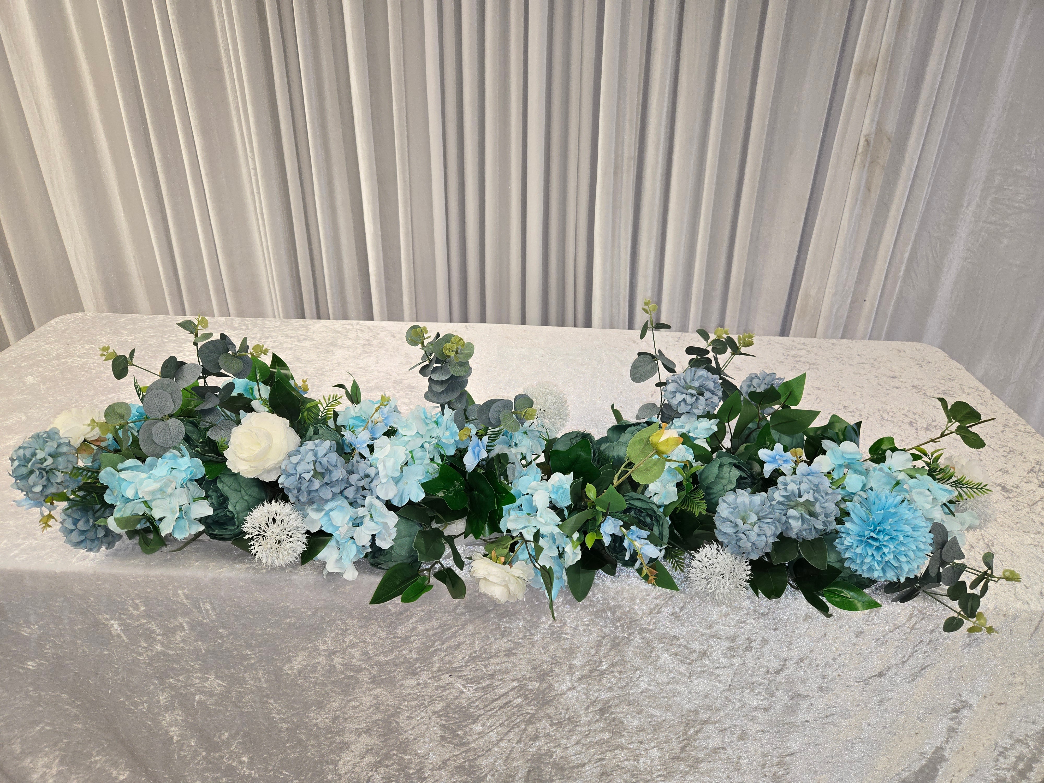 Blue Floral Runner