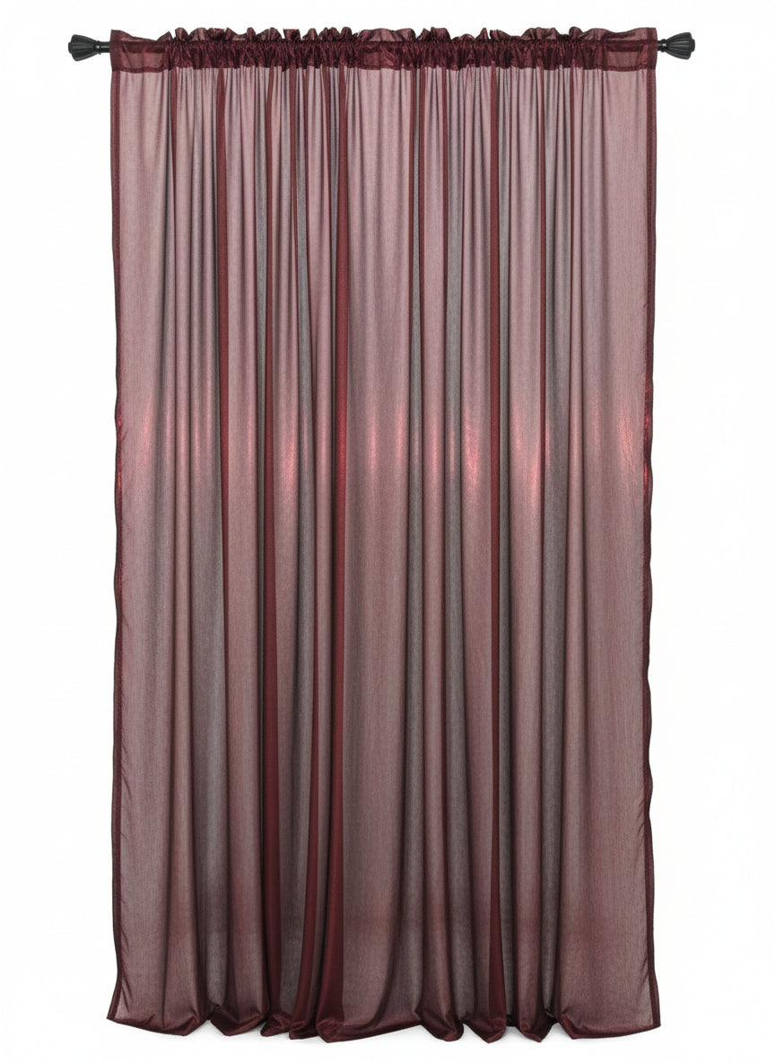 Metallic Red and Black Drapes 14 ft