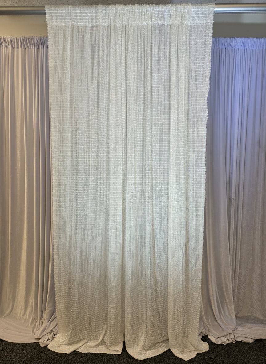 Textured Beige 14 ft Drapes
