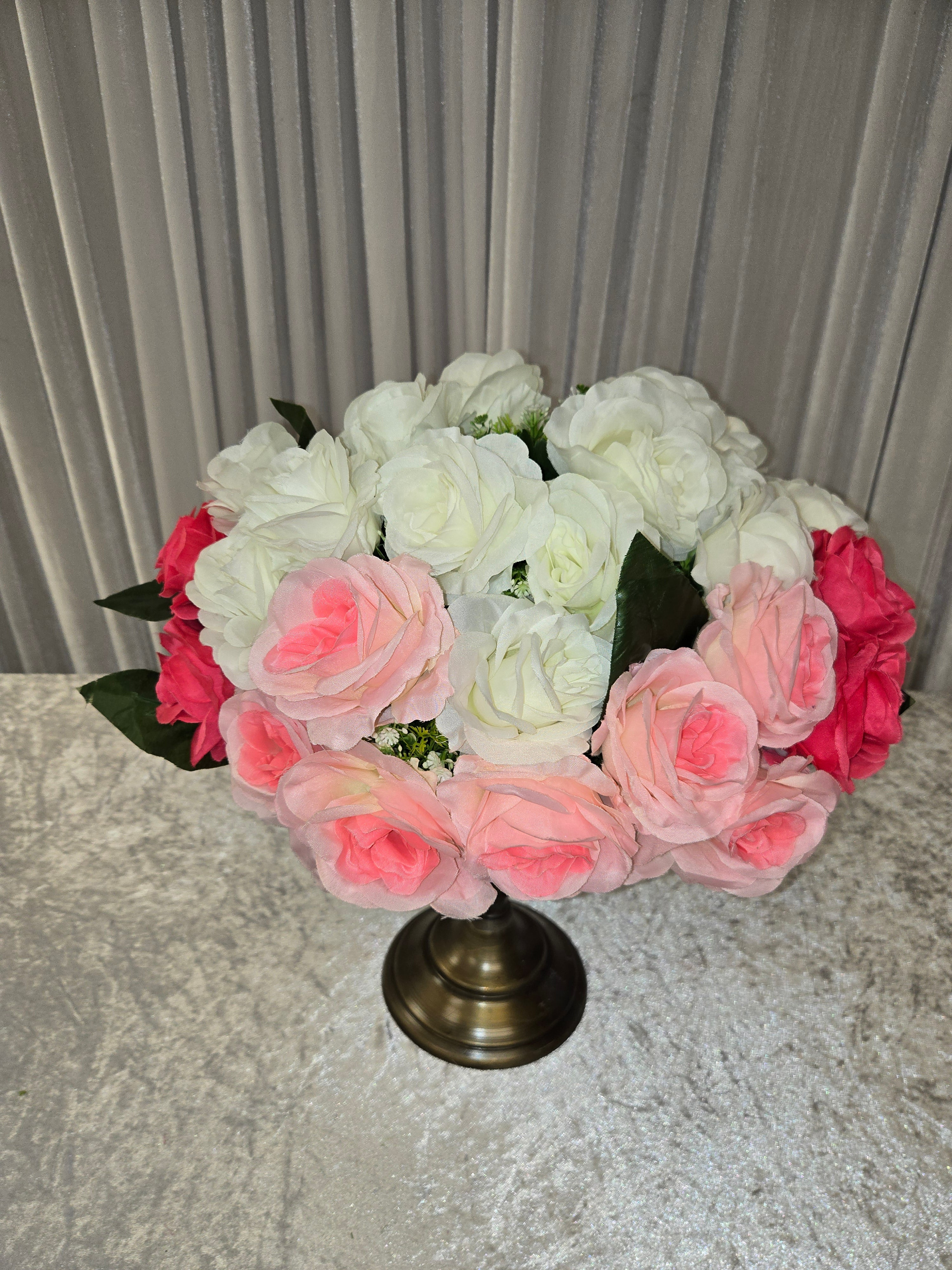 Pink and White Center piece