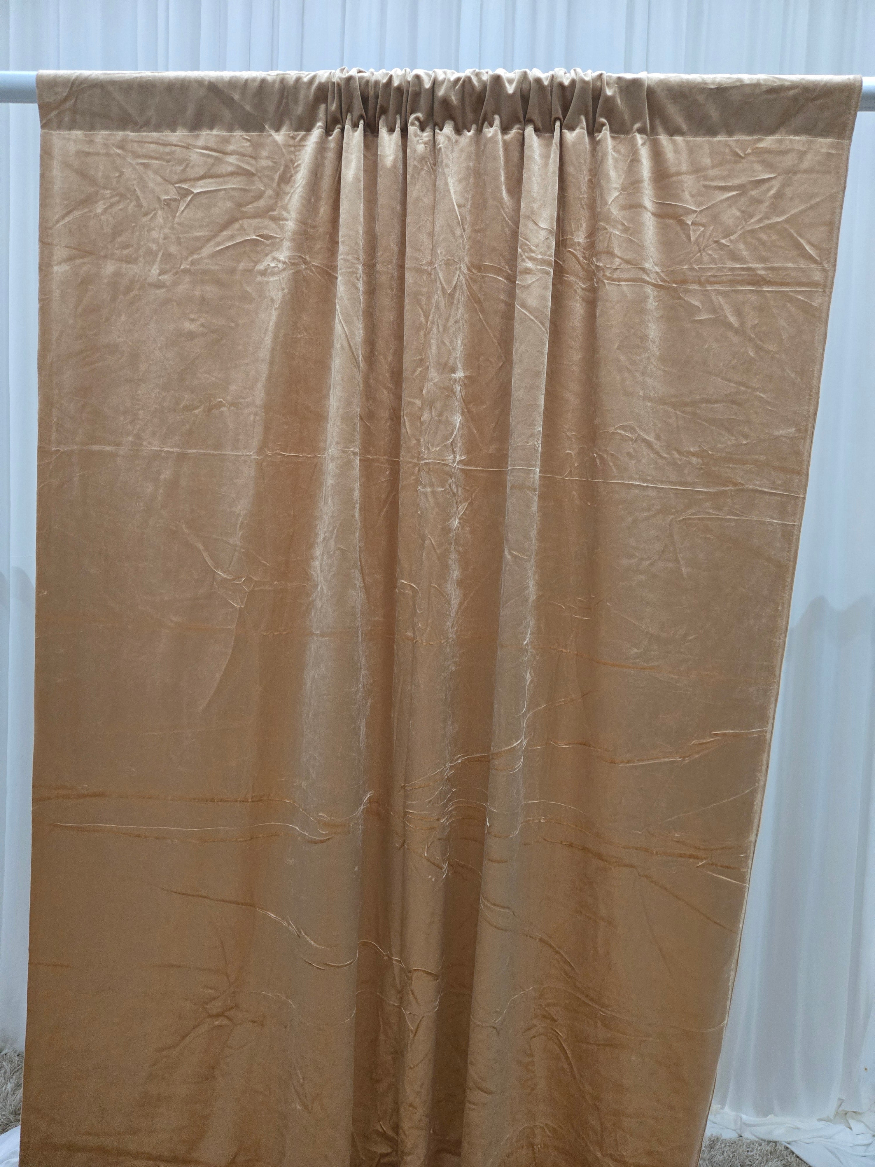 Apricot Velvet Drapes