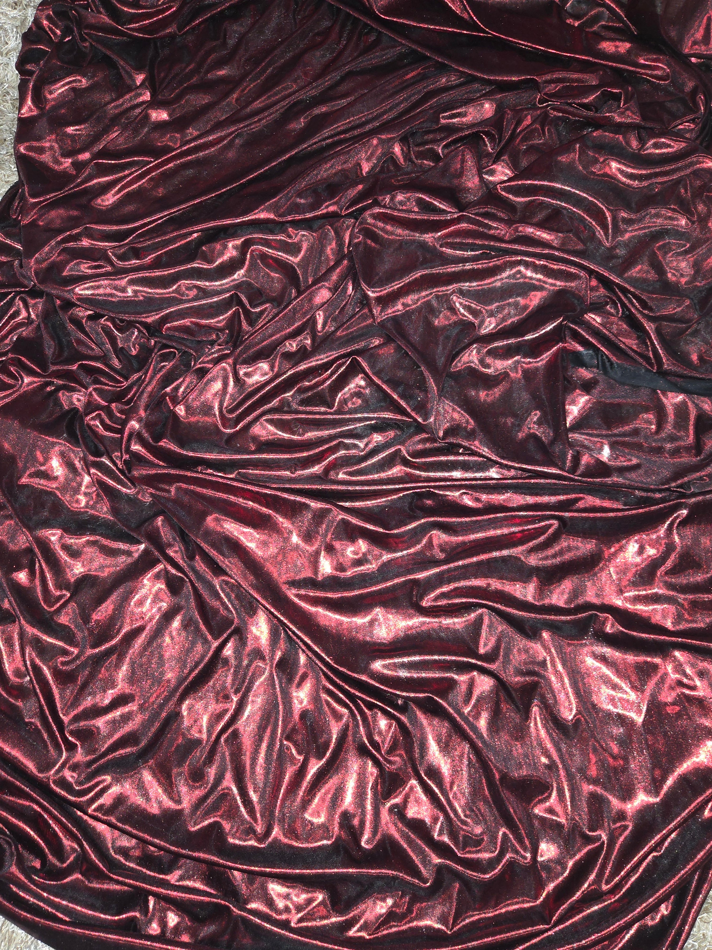Red and Black Metallic Drapes