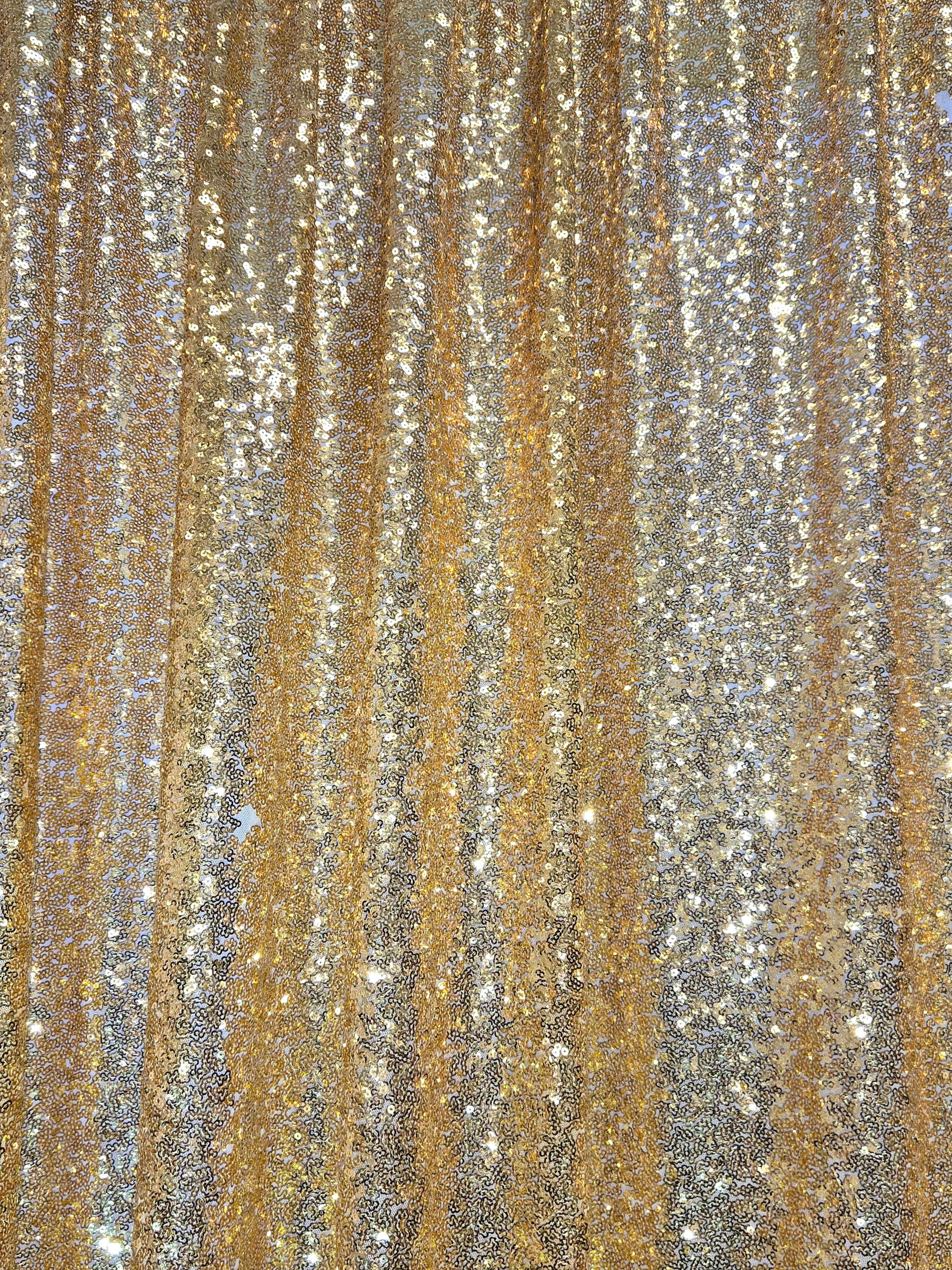 Gold Sequence Drapes 14 ft