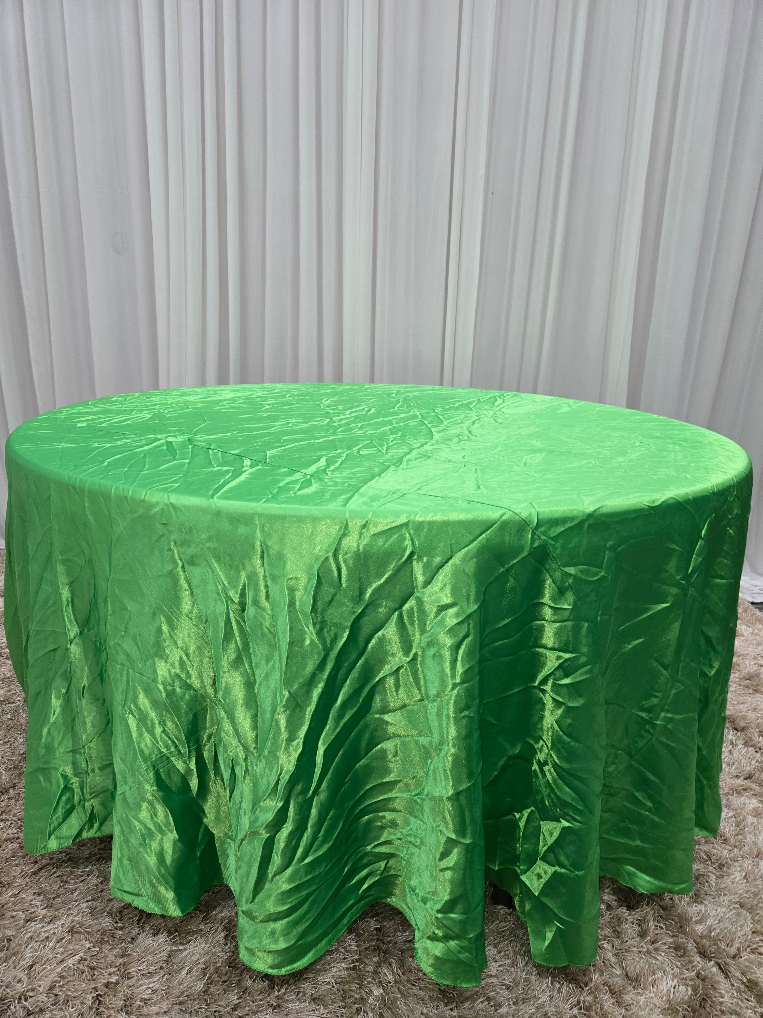 Green Satin Table Cover
