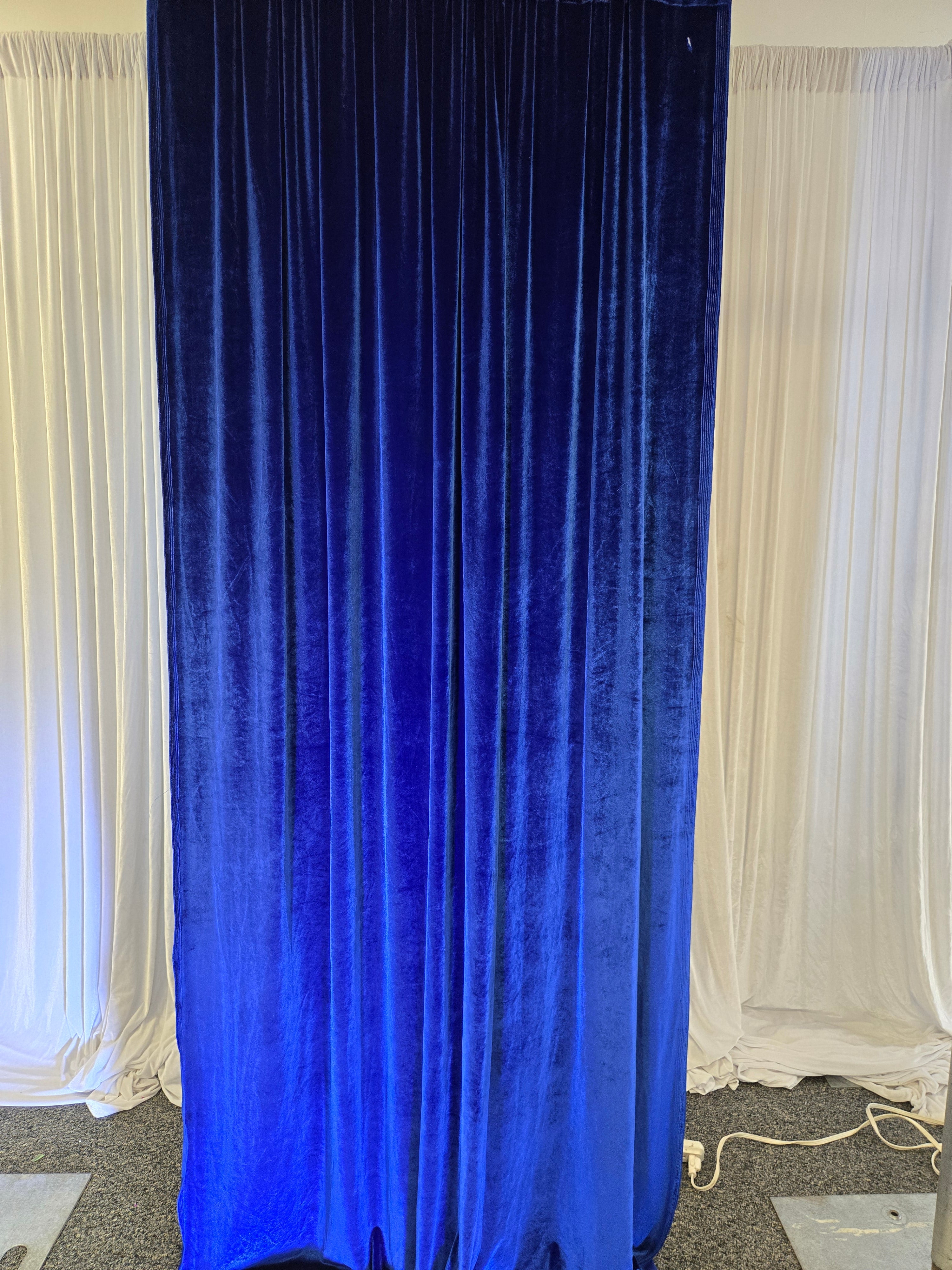 Royal Blue Velvet 14 ft Drapes