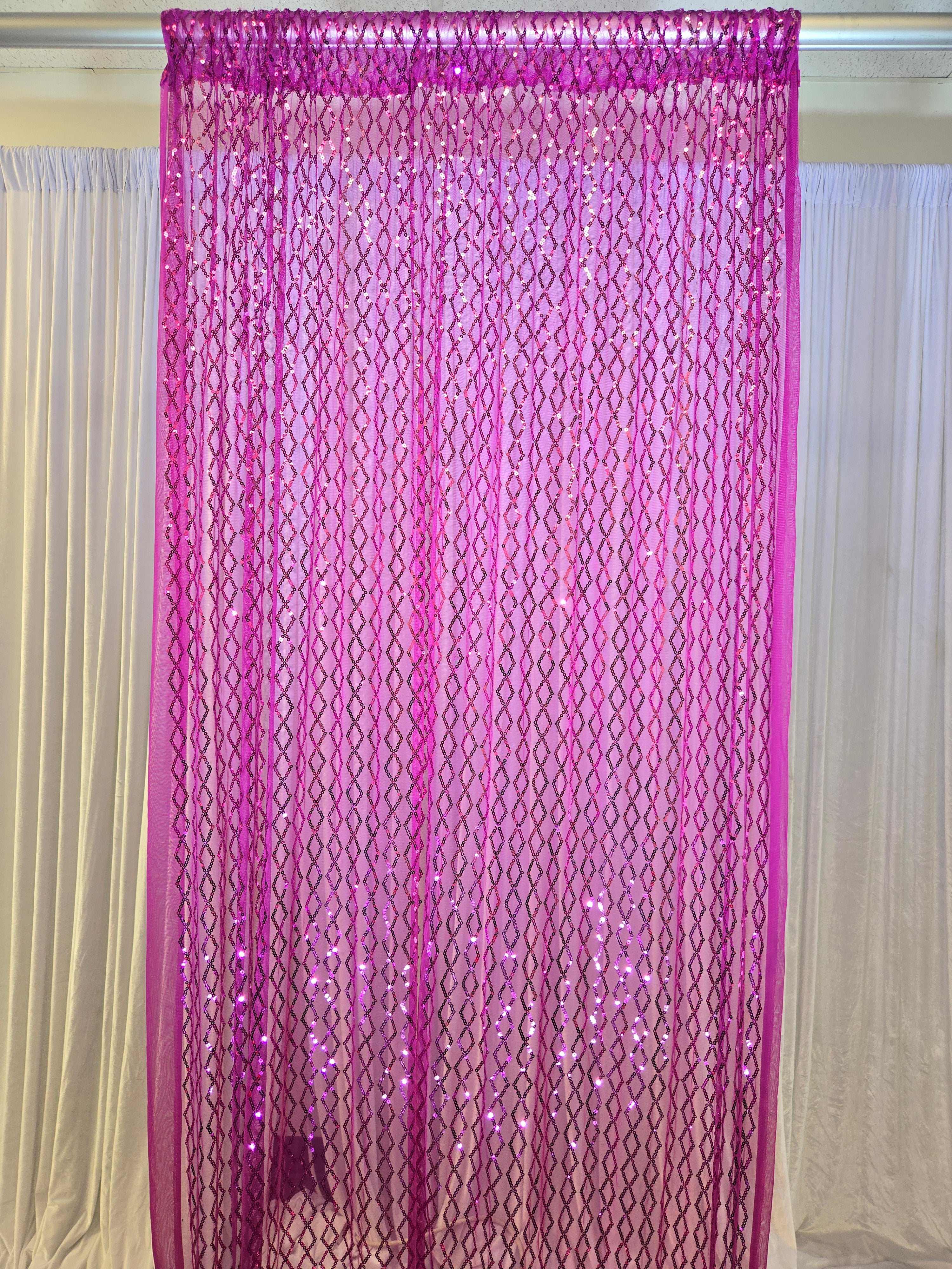 Purple Sequence Drapes 14ft