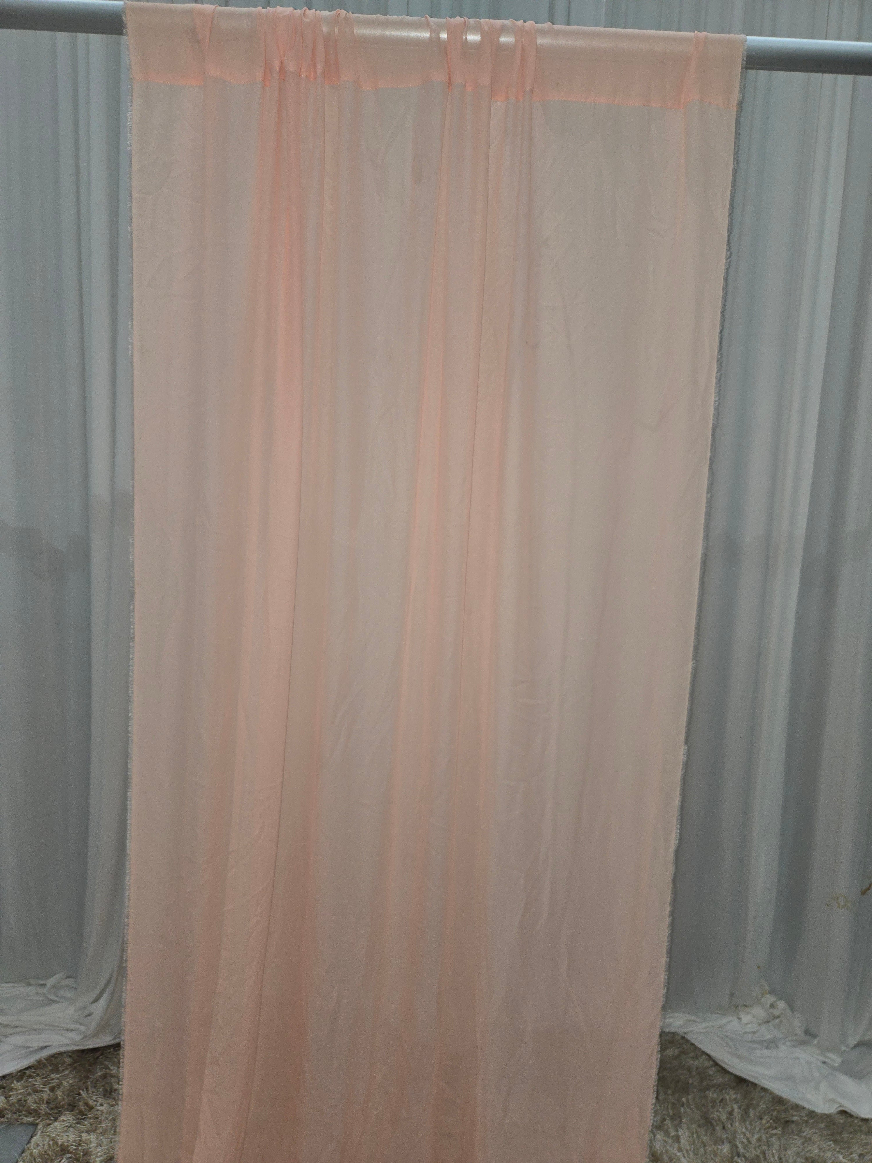 Light Pink Sheer Shiffon Drapes