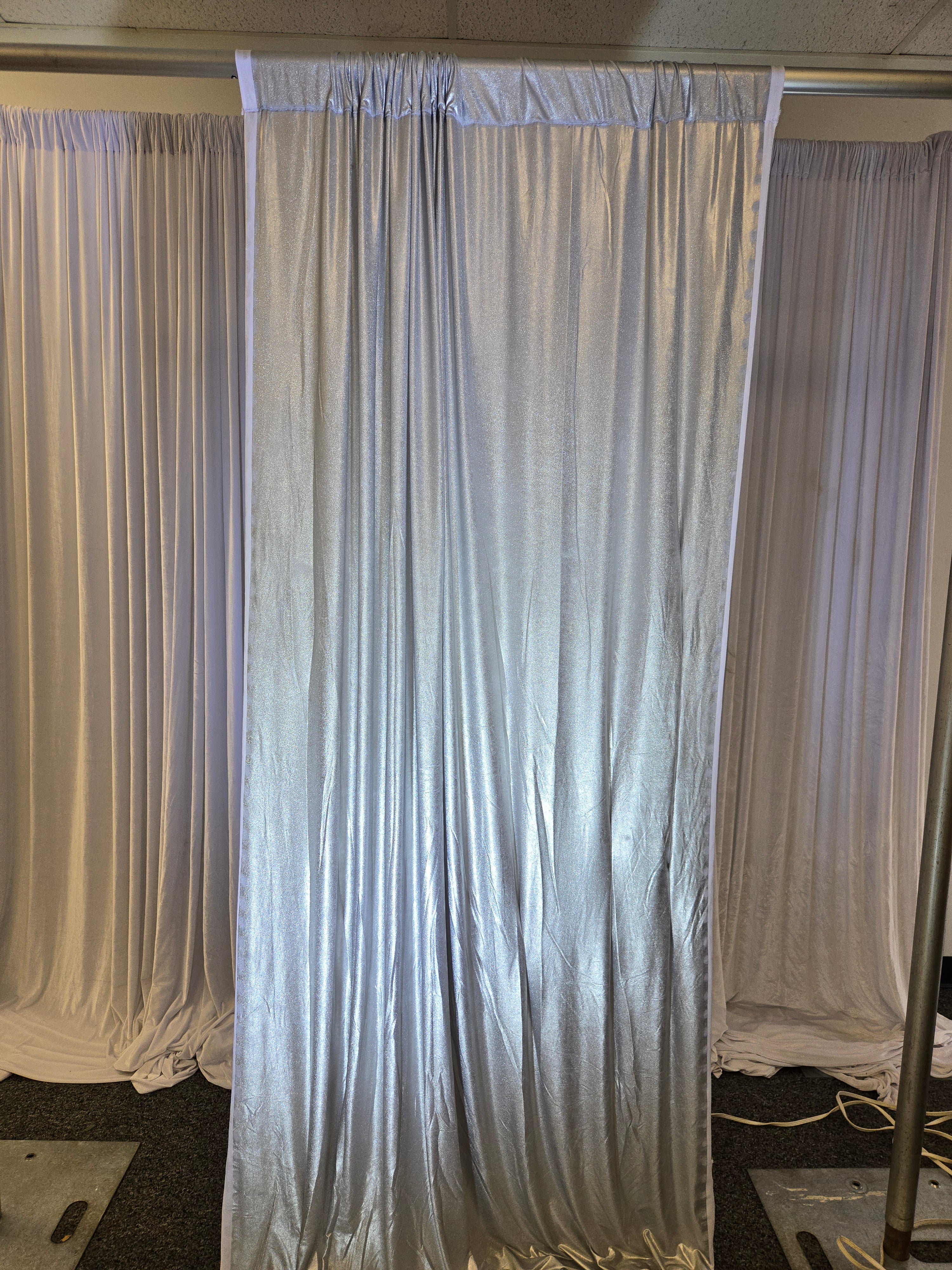 Silver Metallic Drapes