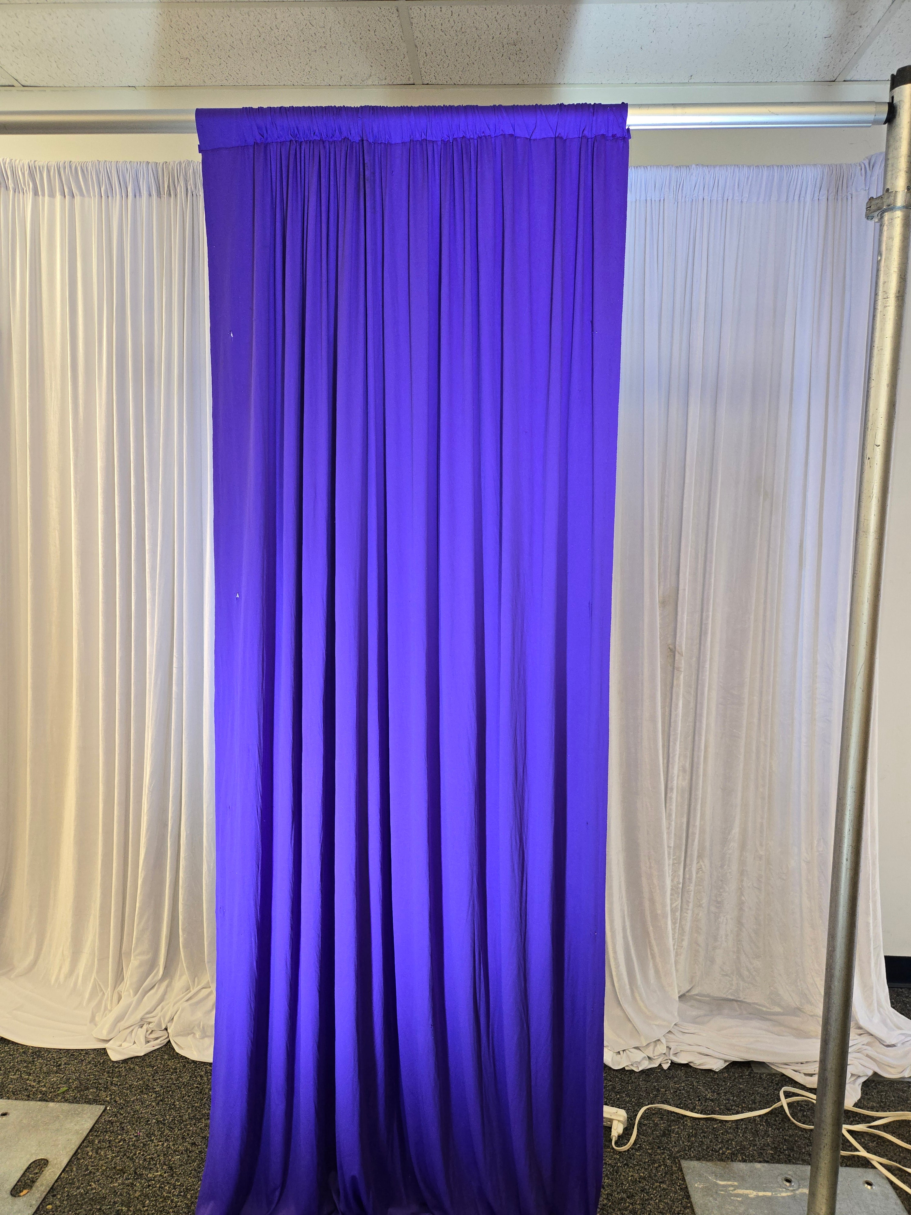 Purple Spandex Drapes 10 ft