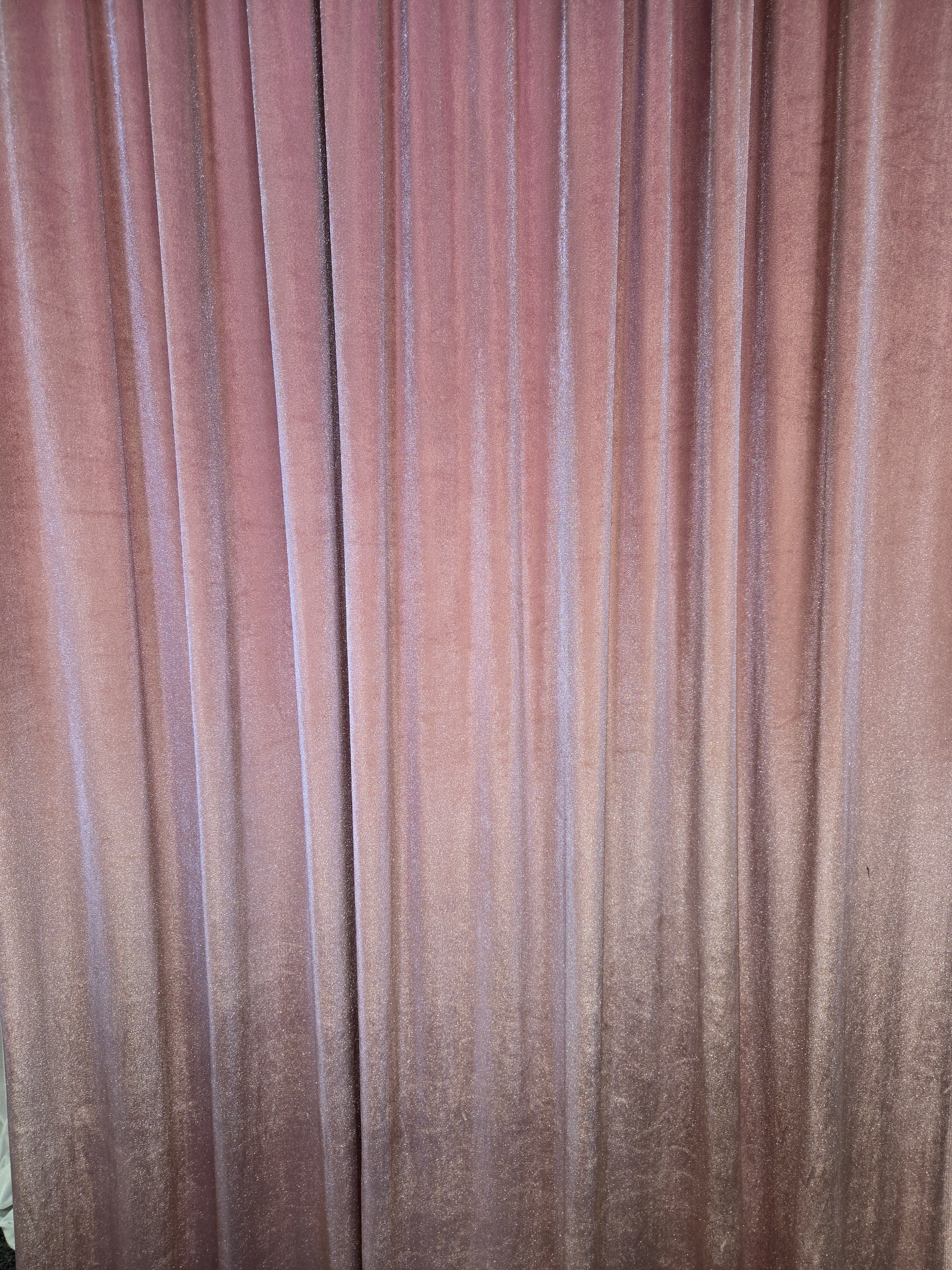 Rose gold Velvet Drapes 14 ft