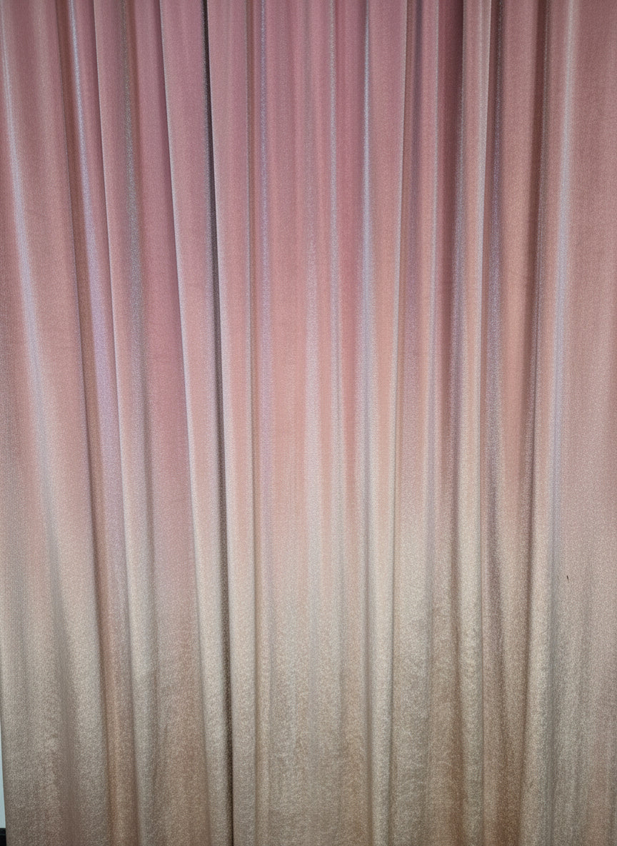 Velvet Rose gold Drapes 14 ft